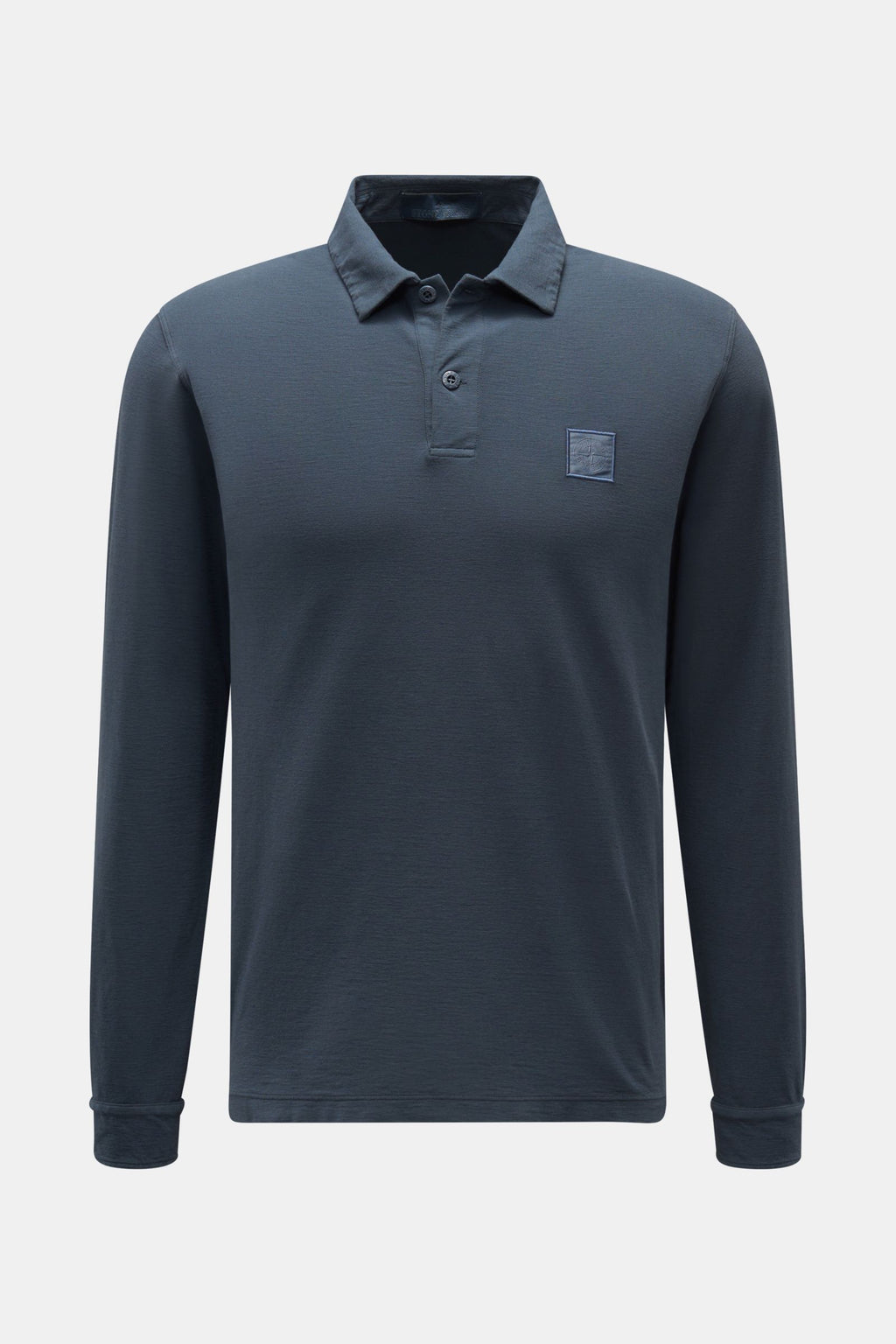 Stone Island Long sleeve polo shirt 'Ghost Piece' - Grey blue