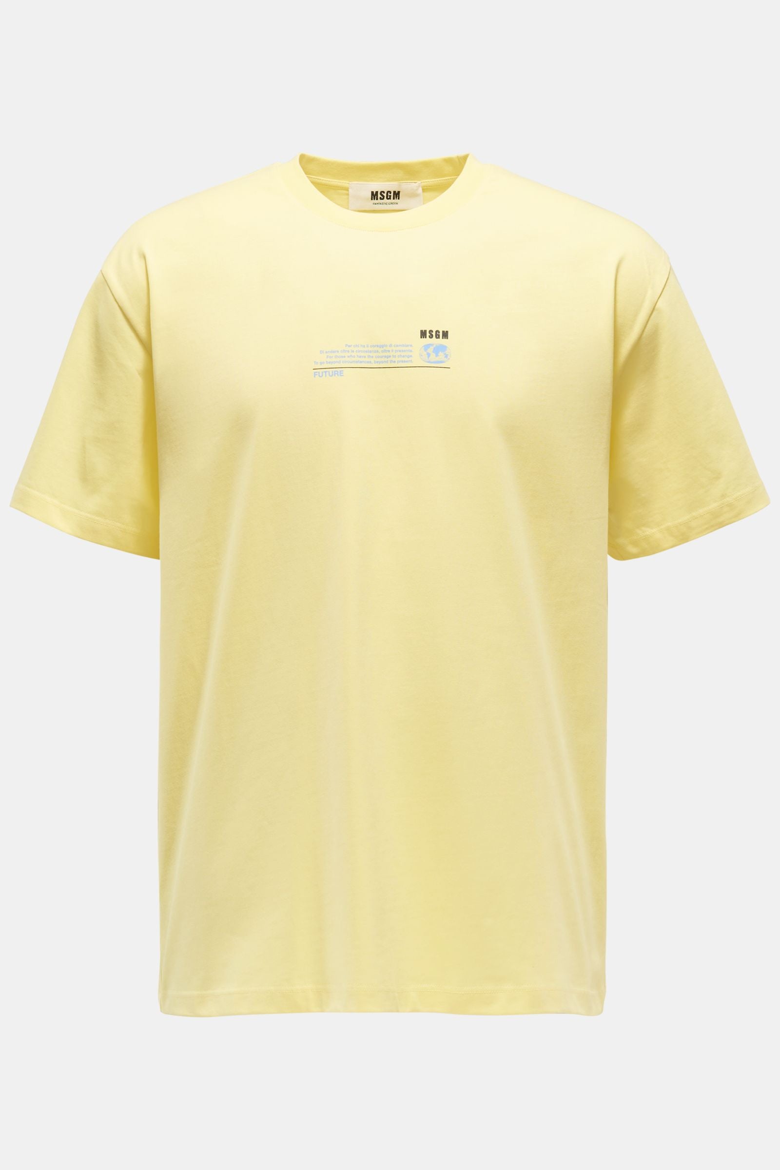 MSGM Crew neck T-shirt light - light yellow