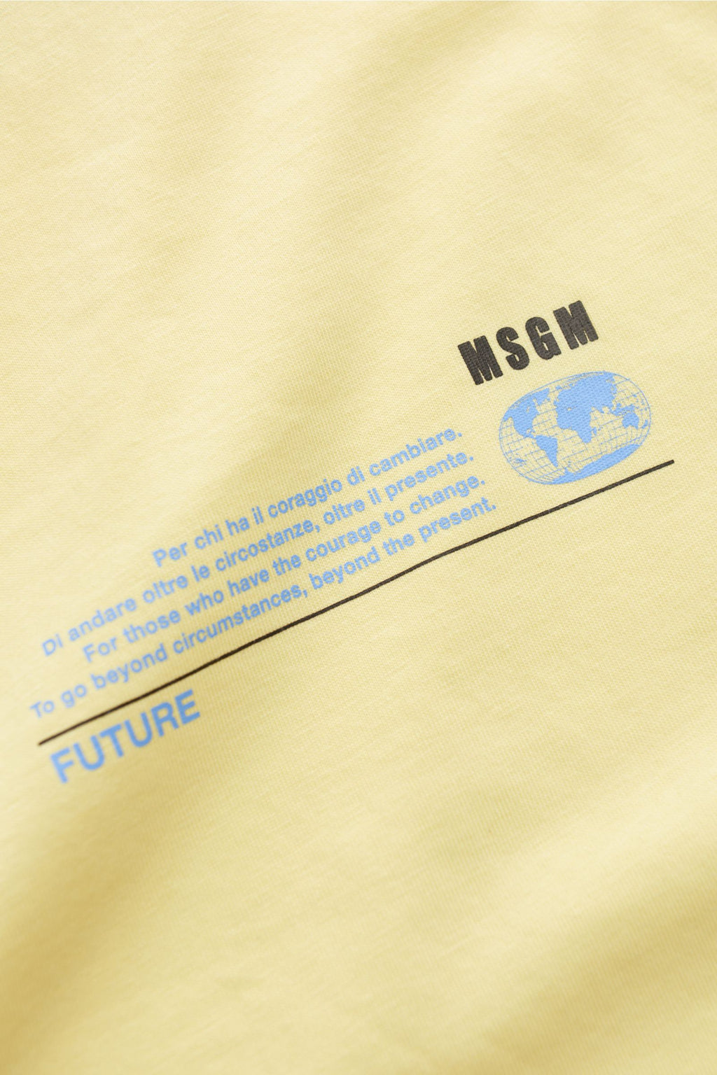 MSGM Crew neck T-shirt light - light yellow