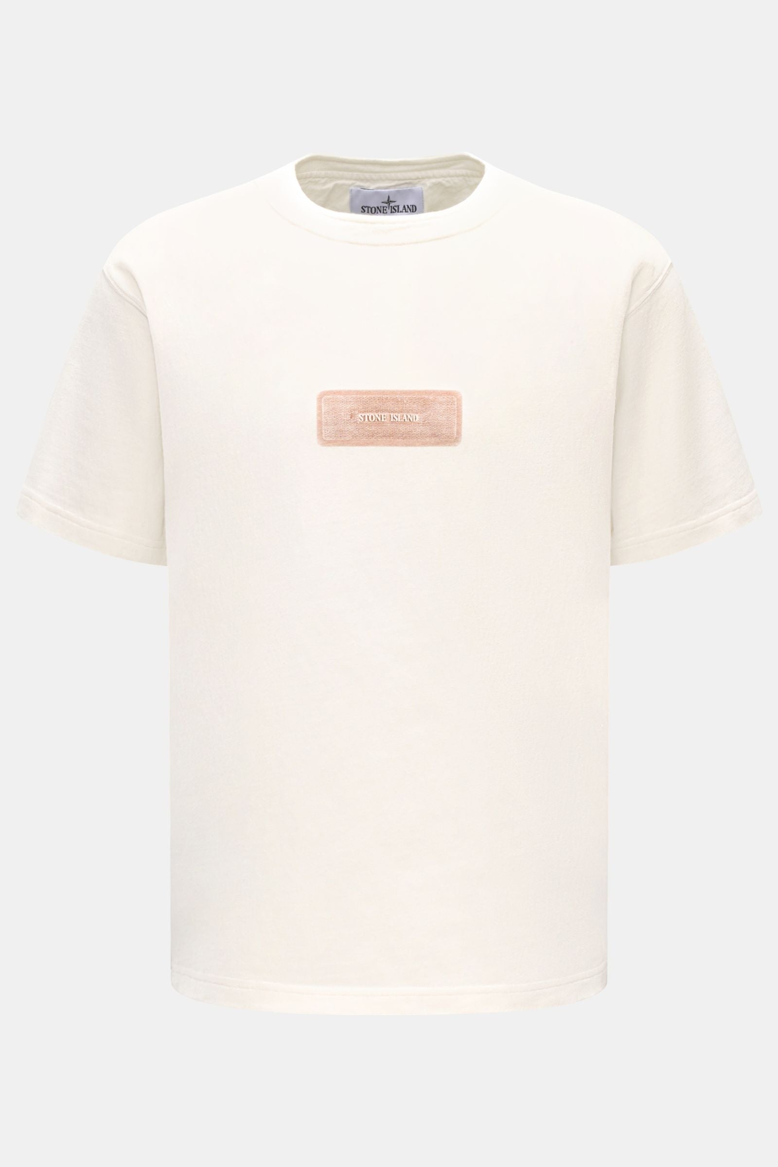 Stone Island Crew neck T-shirt 'Raw Beauty' - cream