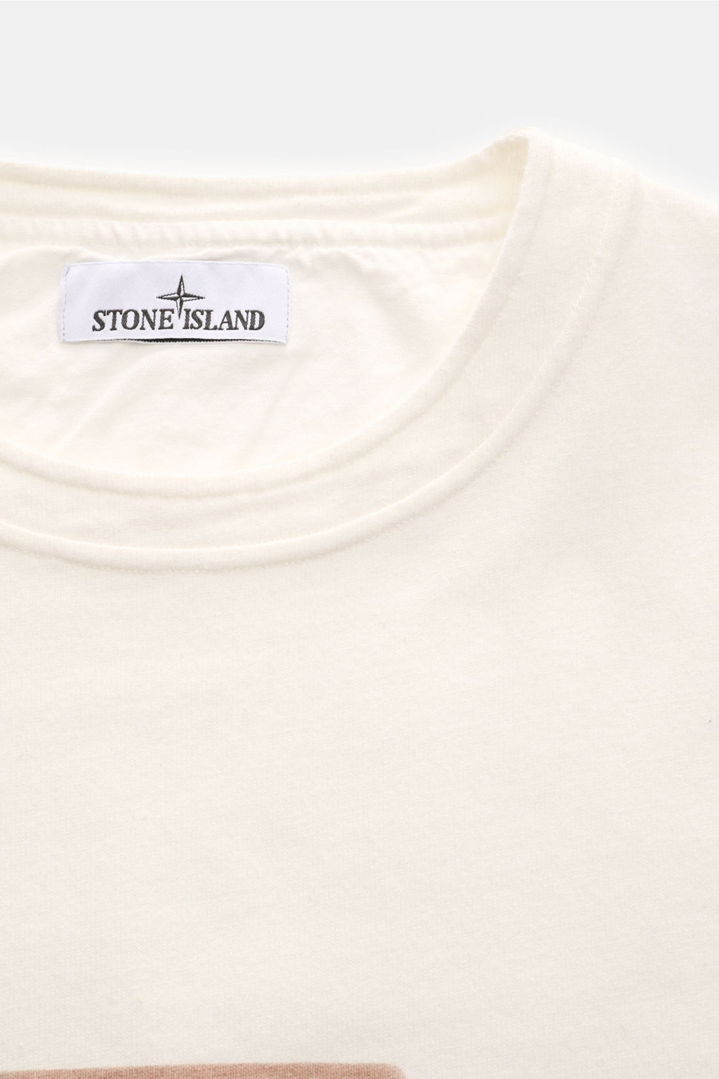 Stone Island Crew neck T-shirt 'Raw Beauty' - cream