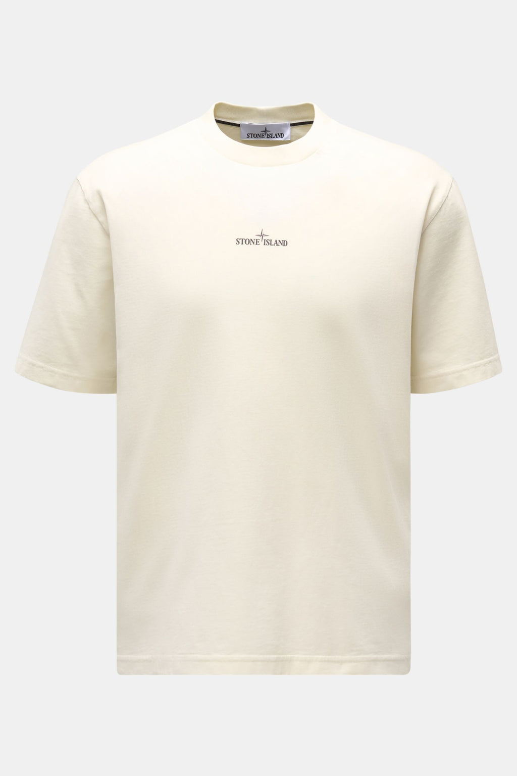 Stone Island Crew neck T-shirt 'Industrial Print' - cream