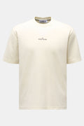 Stone Island Crew neck T-shirt 'Industrial Print' - cream