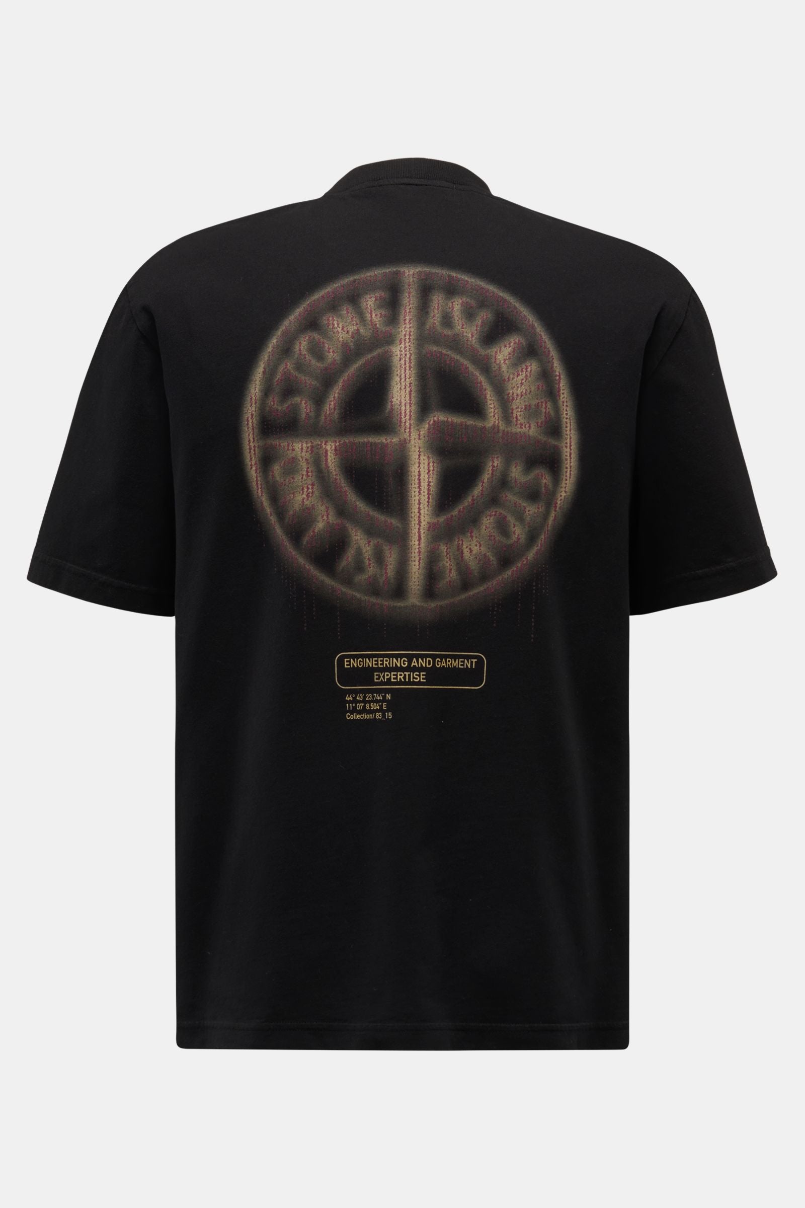 Stone Island Crew neck T-shirt 'Industrial Print' - black