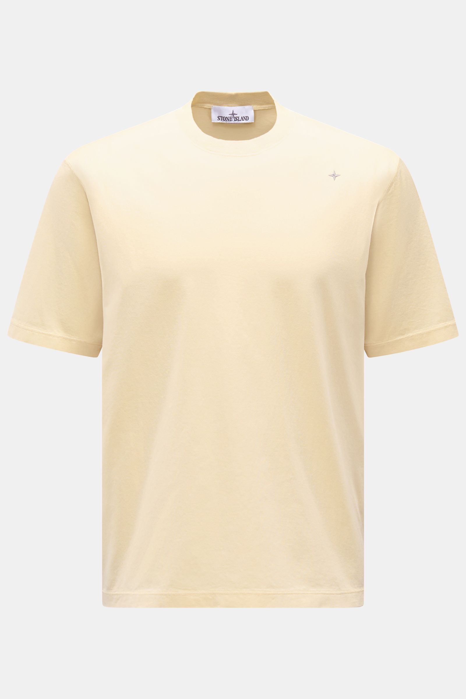 Stone Island Crew neck T-shirt 'Stellina' - Pastel yellow