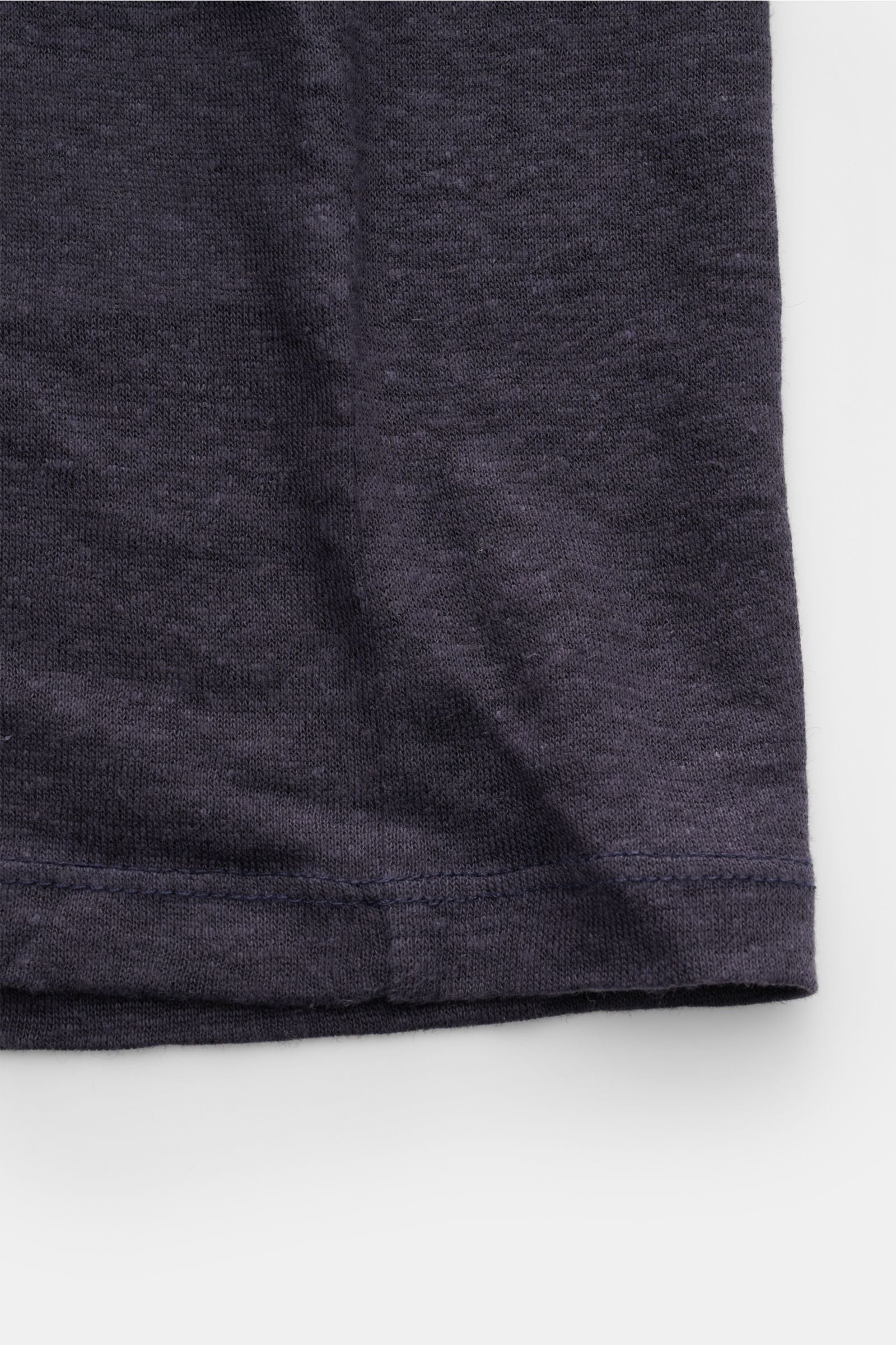 Officine Générale Linen crew neck T-shirt - navy