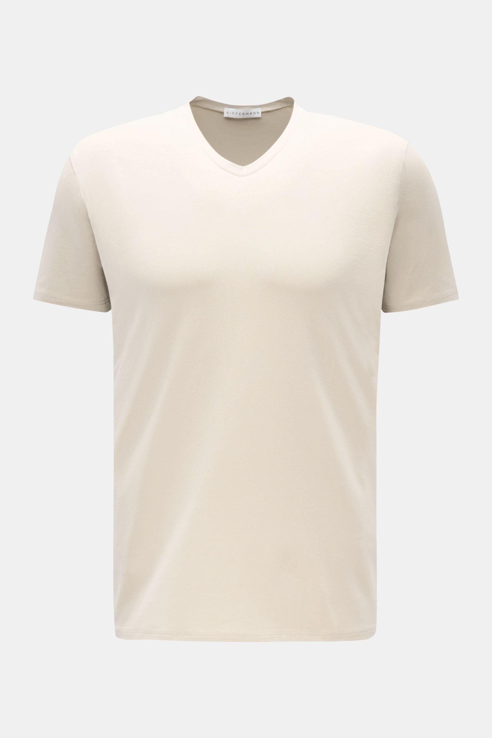 Kiefermann V-neck T-shirt 'Hape - Sand
