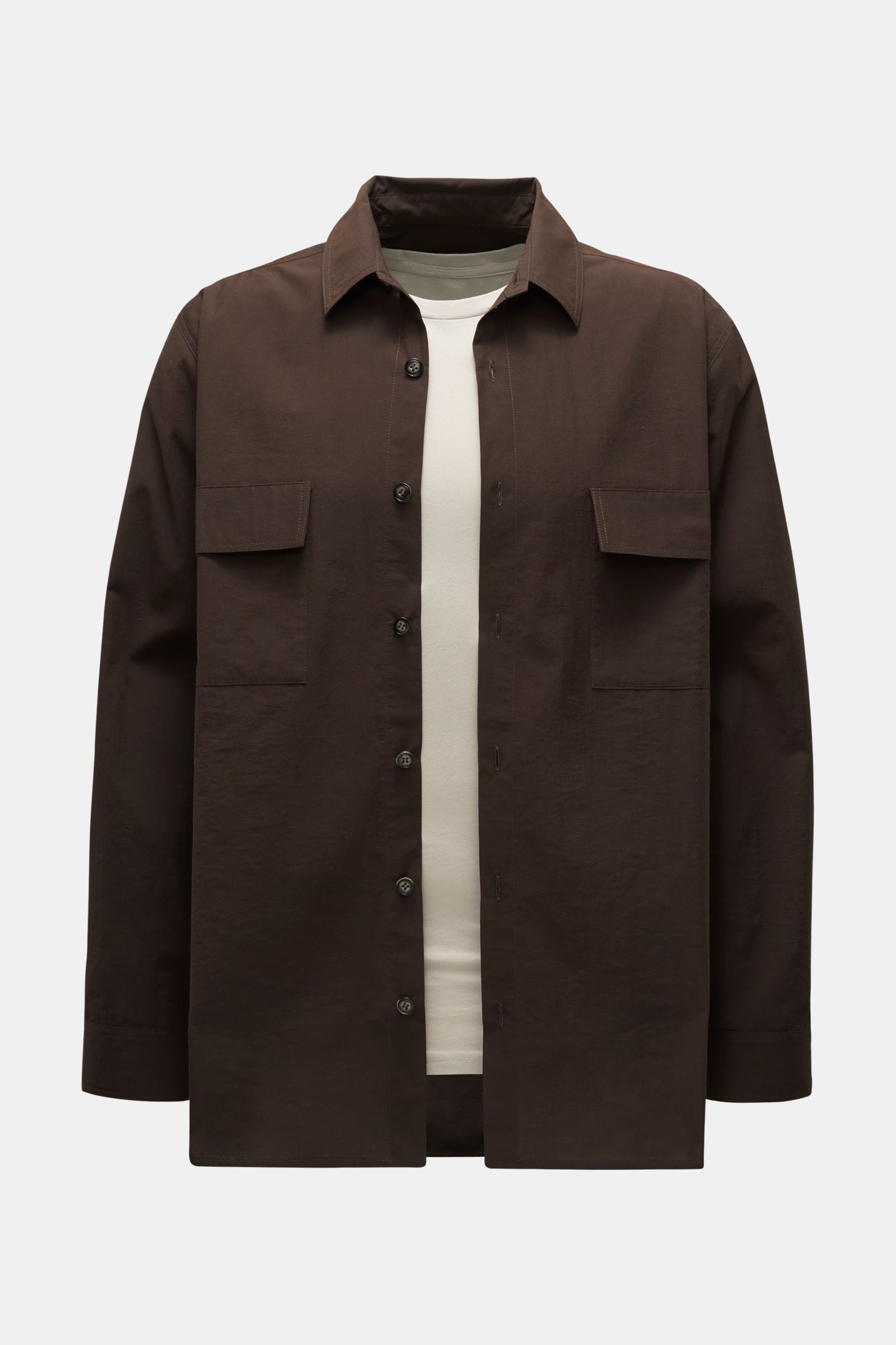 Nanushka Overshirt 'Jari' - dark brown