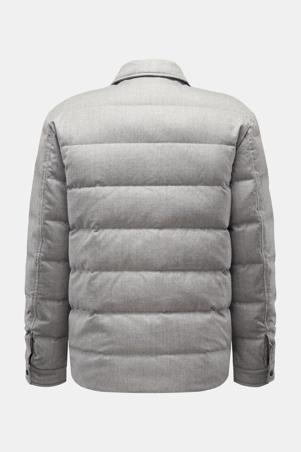 People of Shibuya Down overshirt 'Aver' - grey mottled