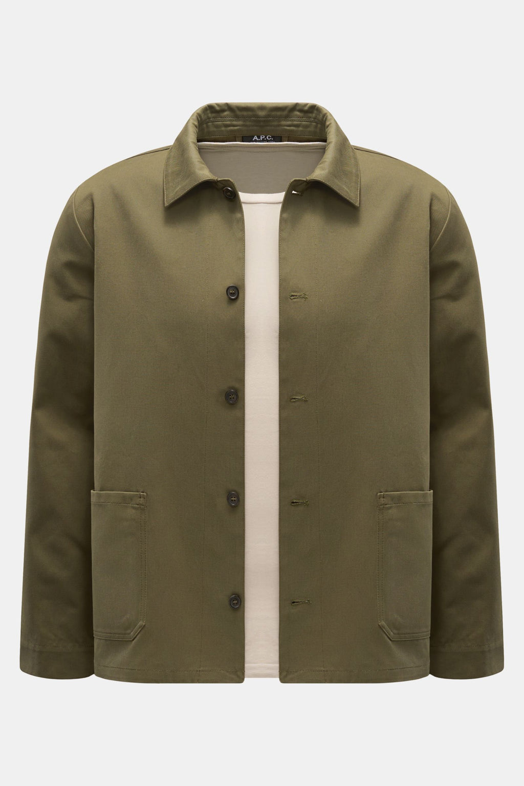 A.P.C. Overshirt 'Kerlouan Logo' - olive