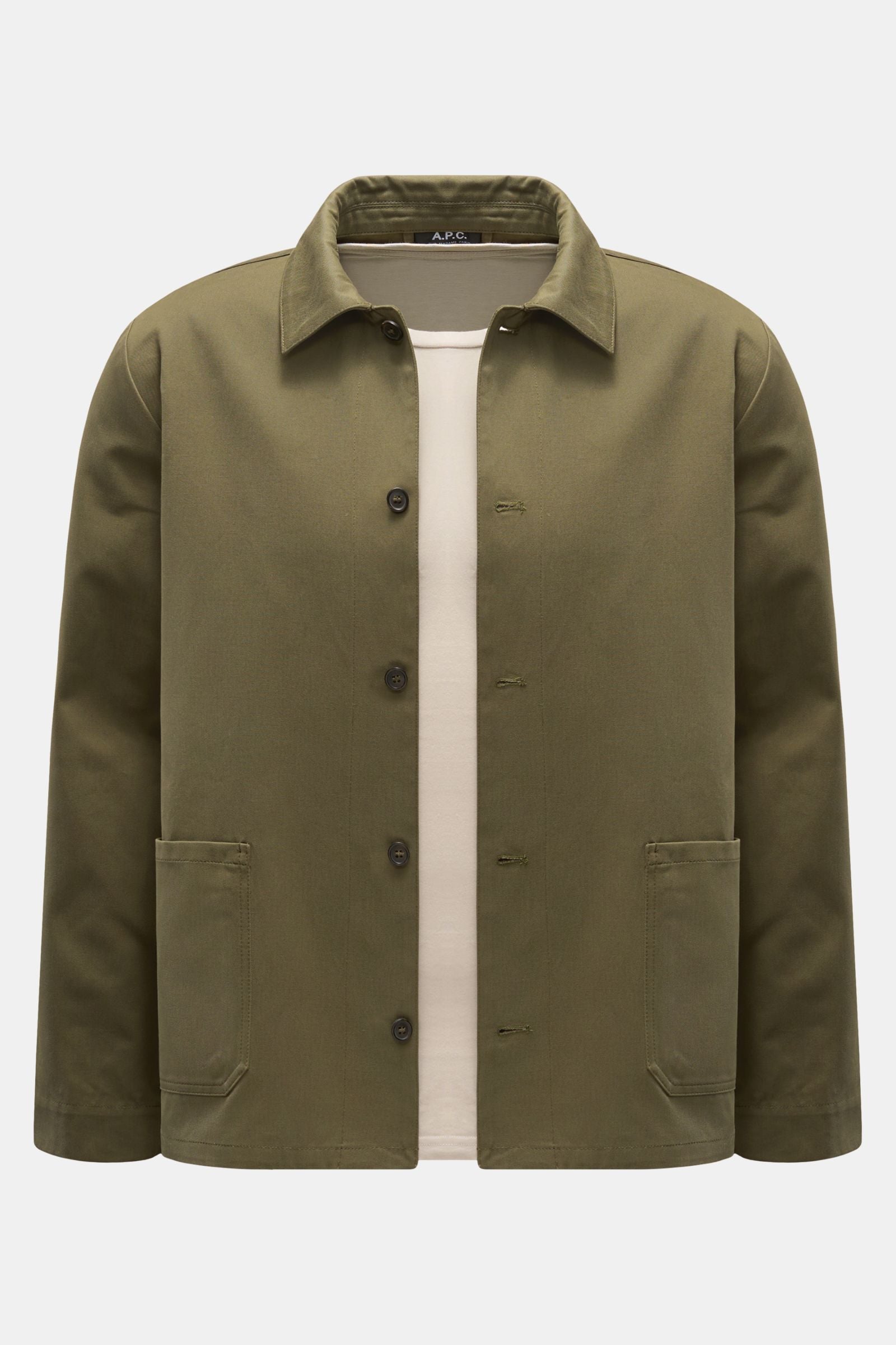 A.P.C. Overshirt 'Kerlouan Logo' - olive