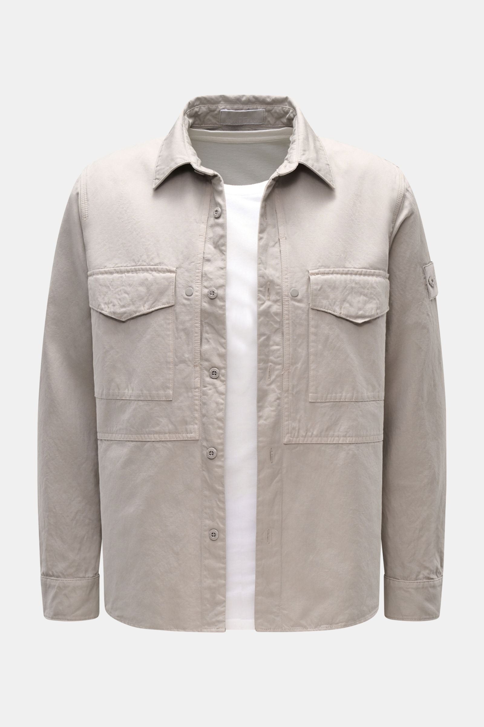 Stone Island Overshirt 'Ghost' - Light grey
