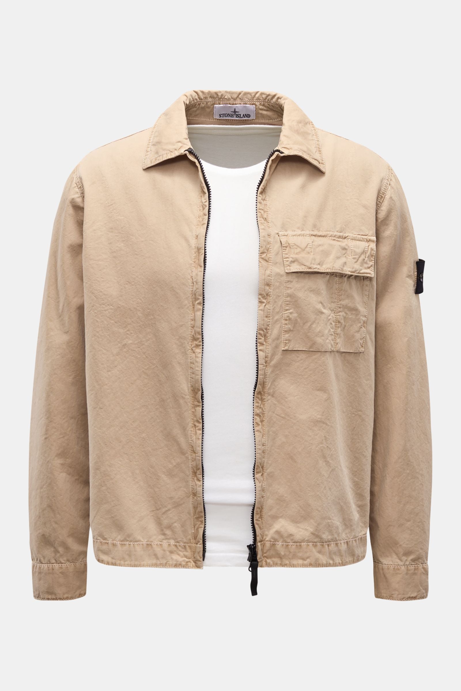 Stone Island Overshirt 'Brushed Canvas' - Beige