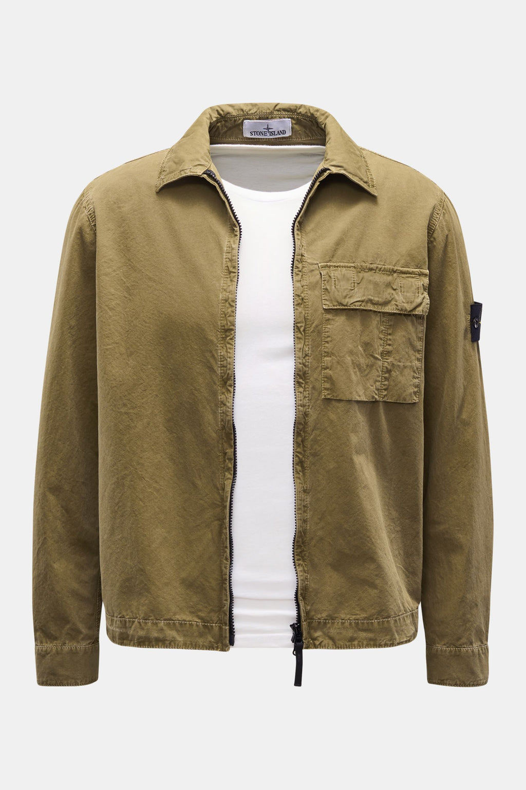 Stone Island Overshirt 'Brushed Canvas' - Olive