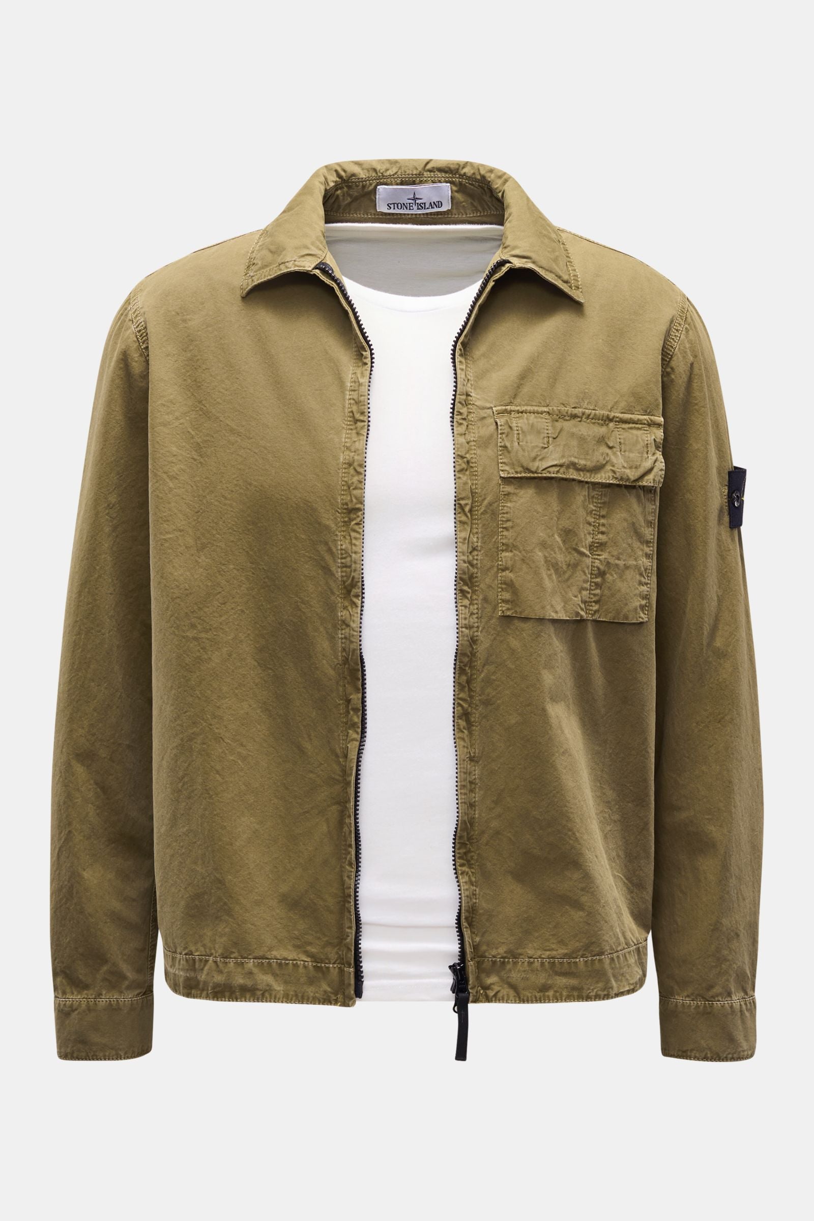 Stone Island Overshirt 'Brushed Canvas' - Olive