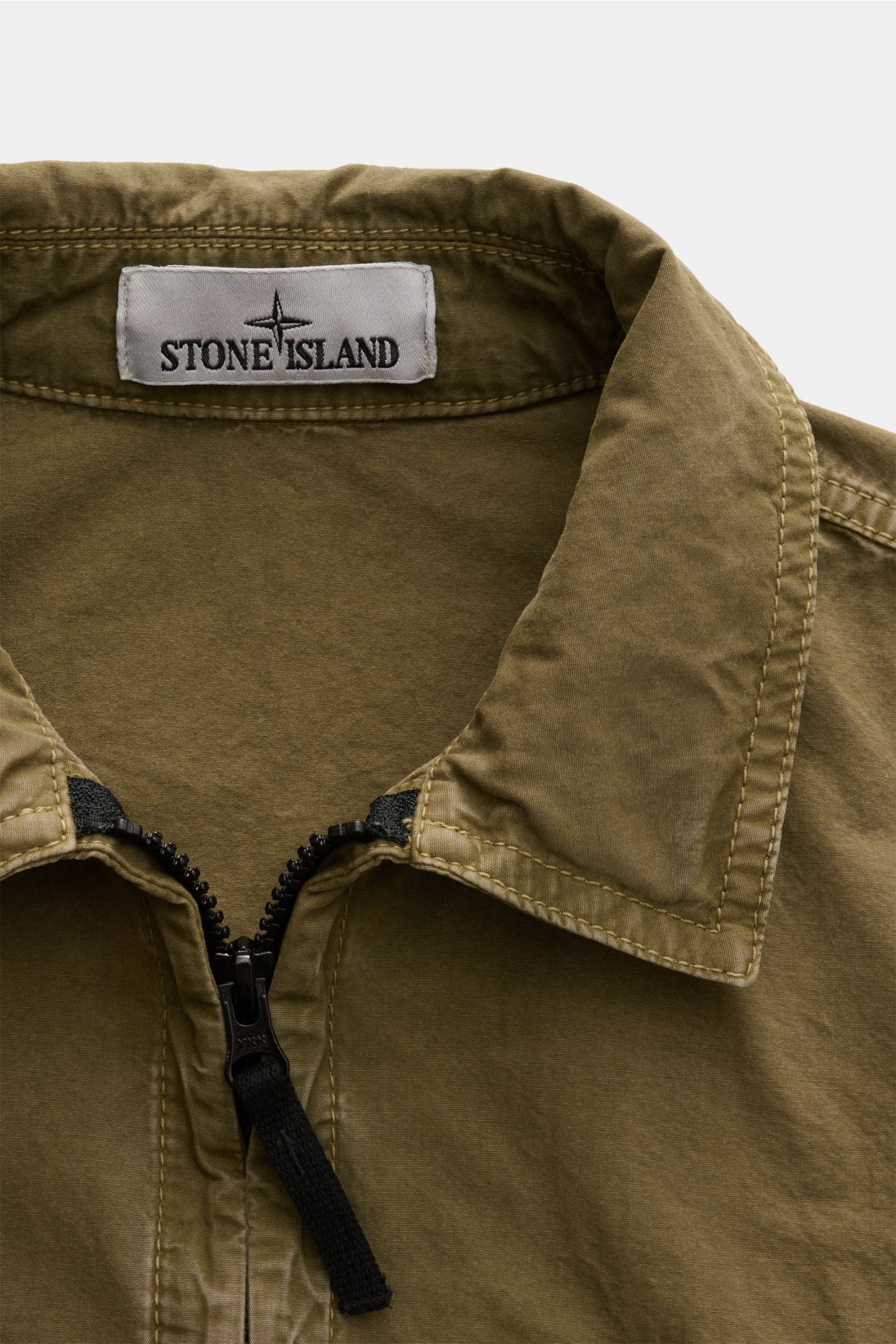 Stone Island Overshirt 'Brushed Canvas' - Olive