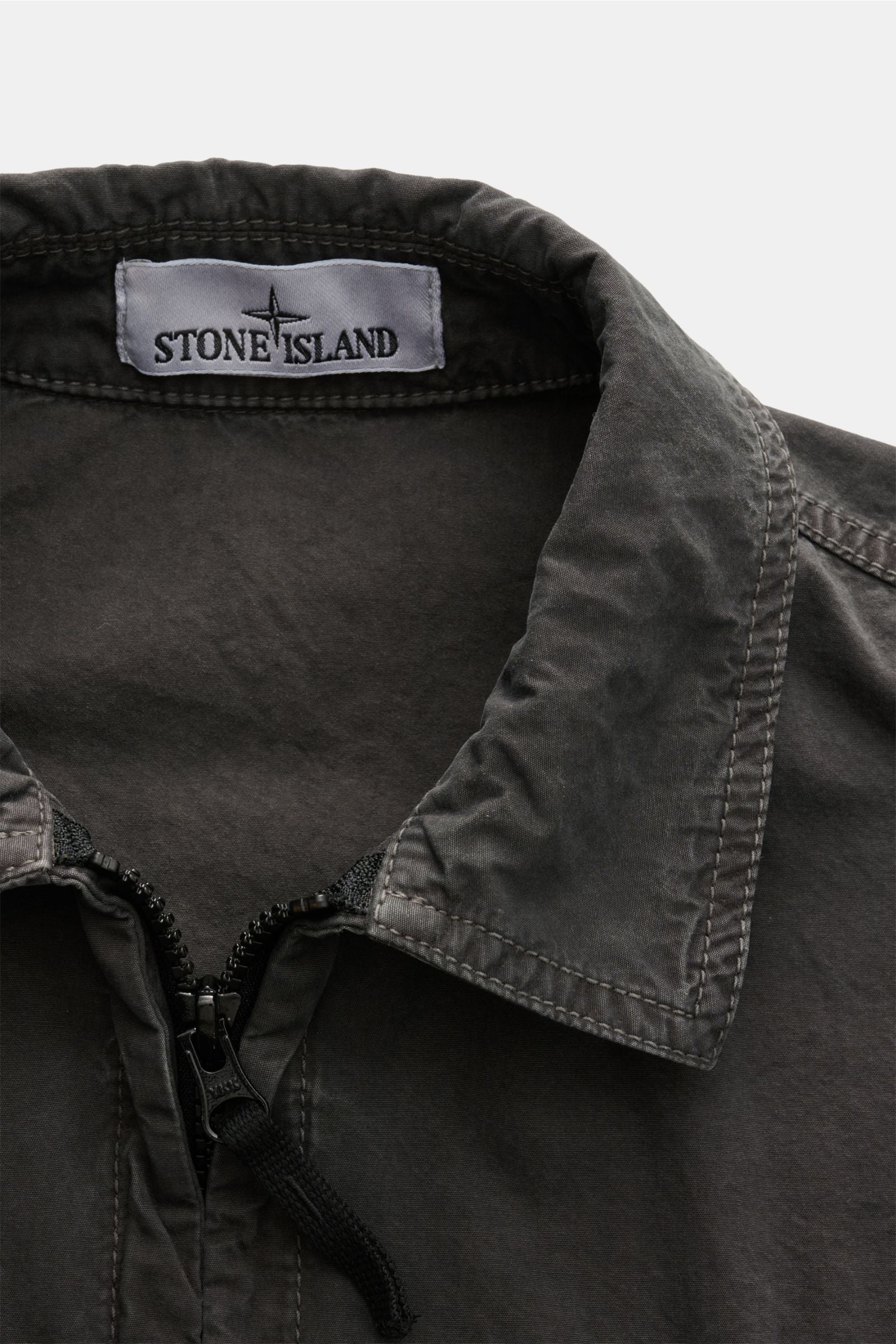 Stone Island Overshirt 'Brushed Canvas' - Dark grey
