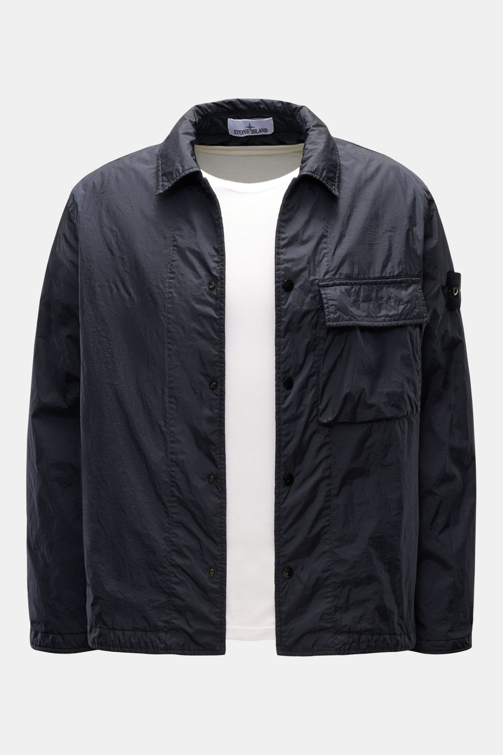 Stone Island Overshirt 'Crinkle Reps' - Navy