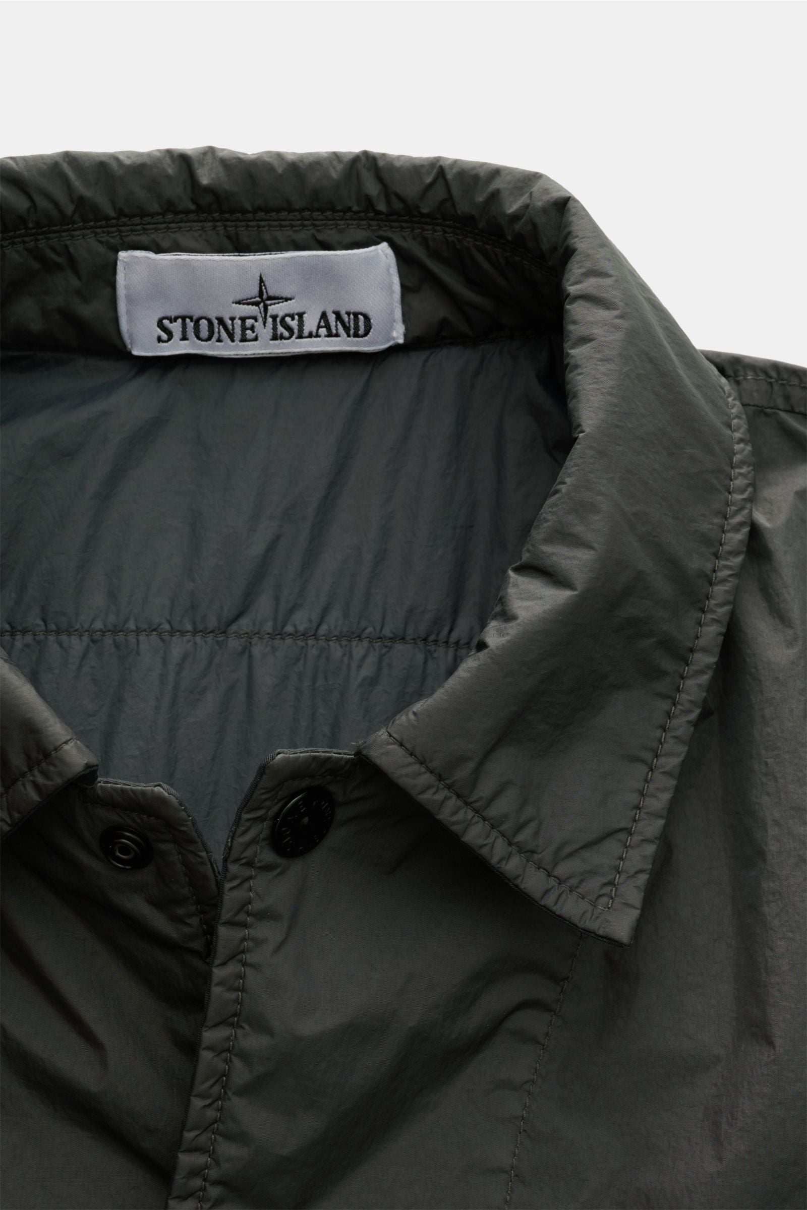 Stone Island Overshirt 'Crinkle Reps' - Dark grey