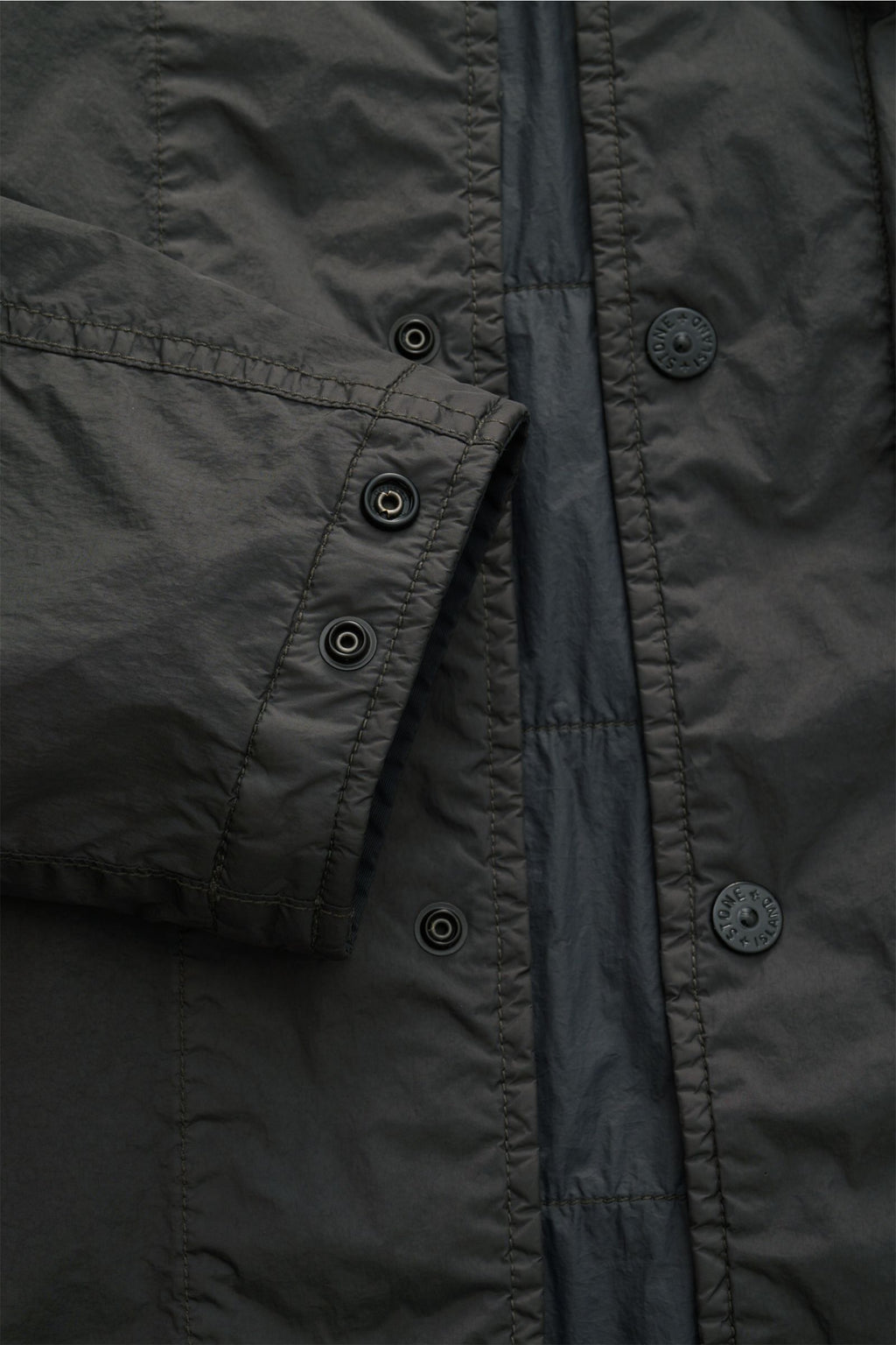 Stone Island Overshirt 'Crinkle Reps' - Dark grey