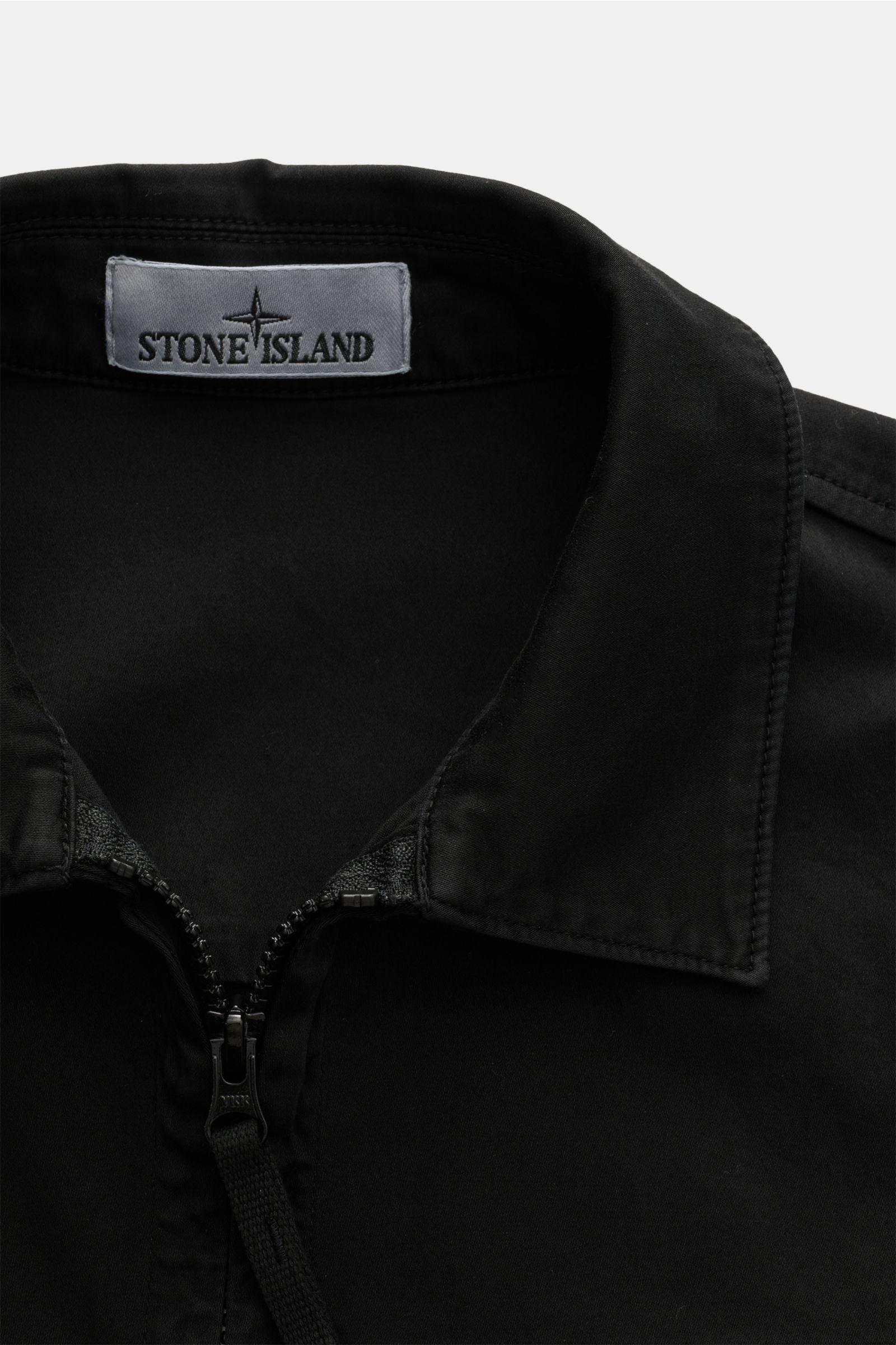 Stone Island Overshirt 'Cotton Satin' - Black