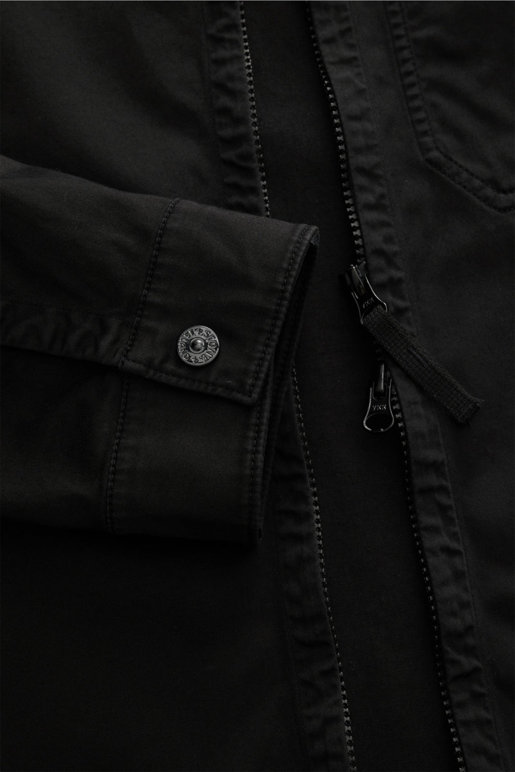 Stone Island Overshirt 'Cotton Satin' - Black