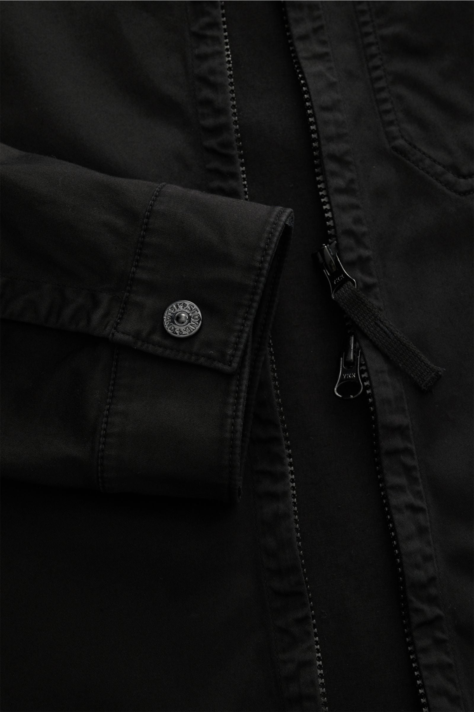 Stone Island Overshirt 'Cotton Satin' - Black