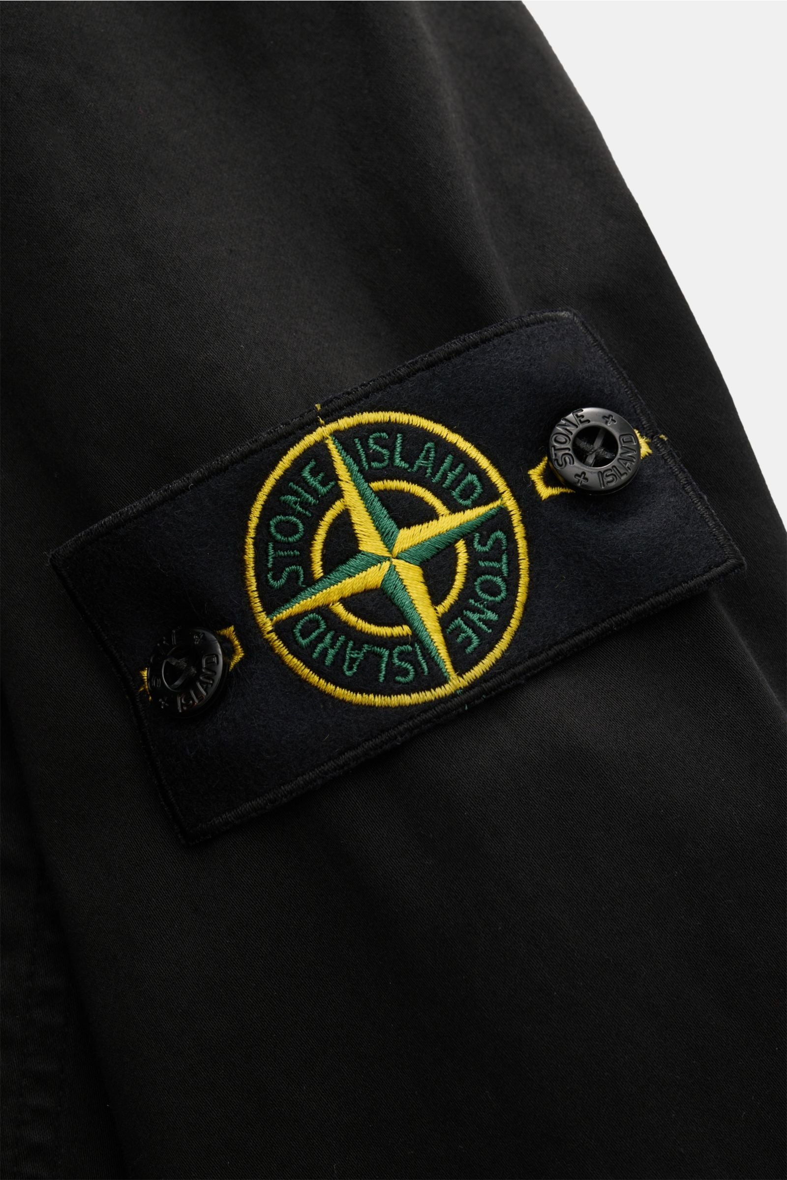 Stone Island Overshirt 'Cotton Satin' - Black