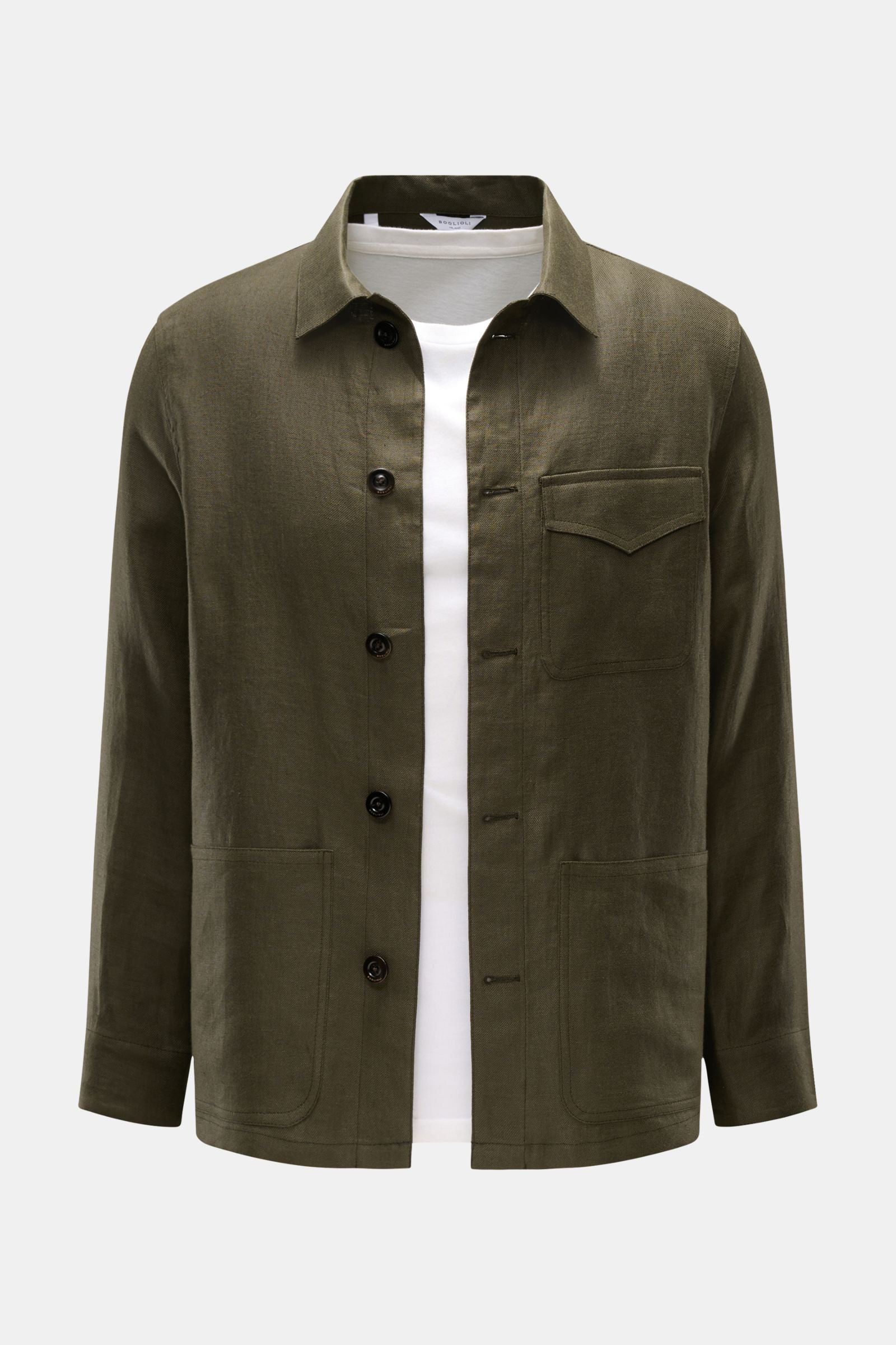Boglioli Linen overshirt - Olive