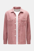 Stile Latino Overshirt 'Gu Texas' dark red/off-white - white mottled