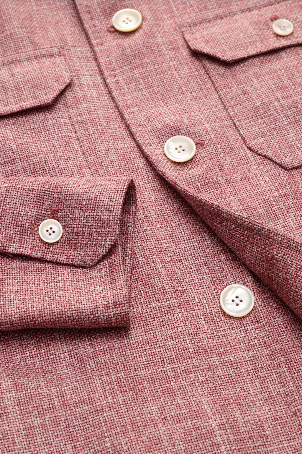 Stile Latino Overshirt 'Gu Texas' dark red/off-white - white mottled