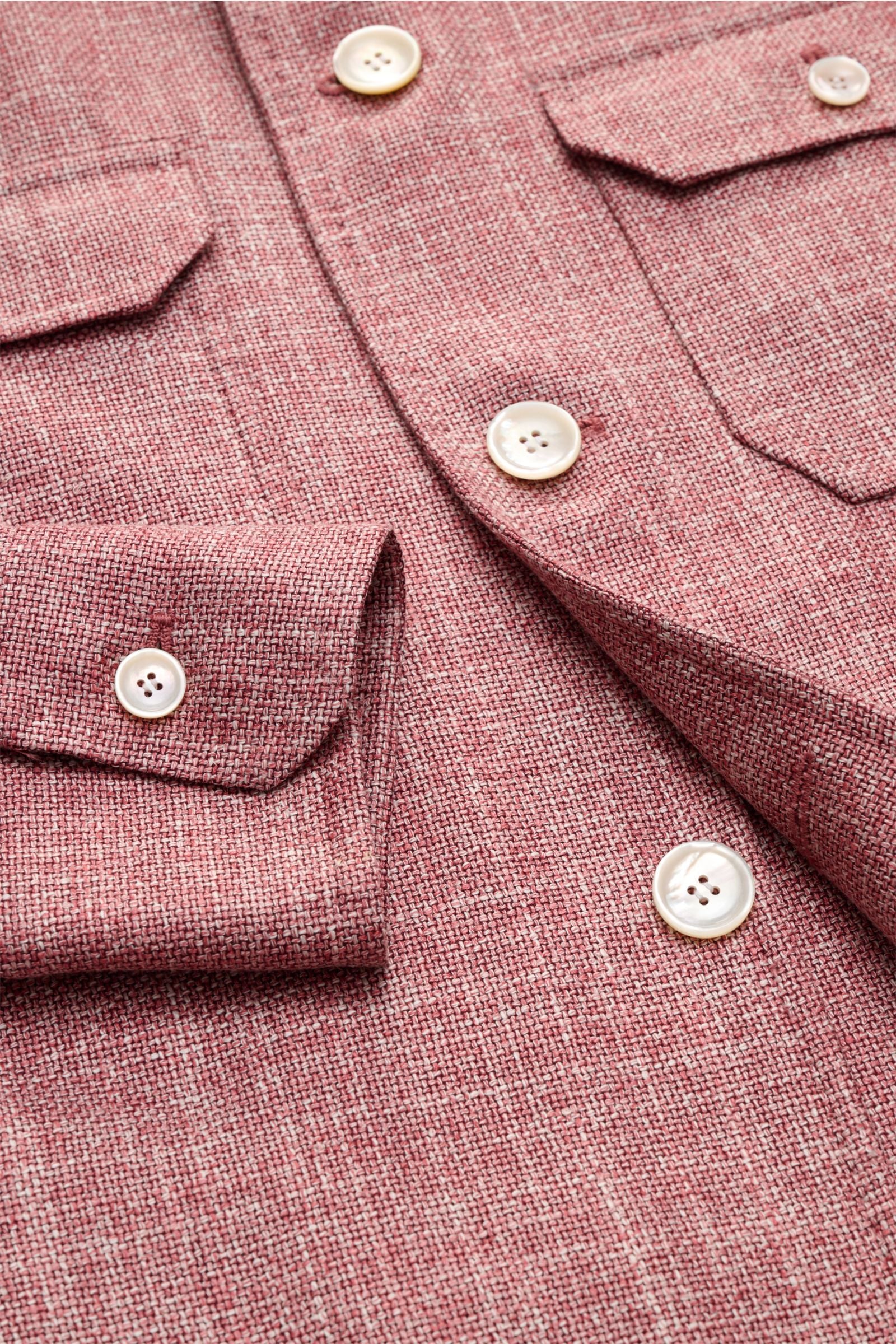 Stile Latino Overshirt 'Gu Texas' dark red/off-white - white mottled