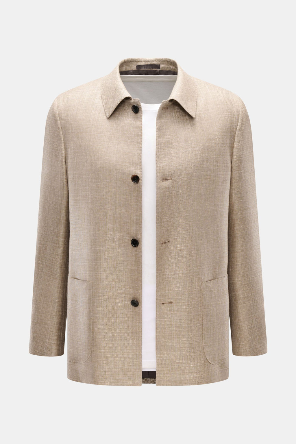 Caruso Overshirt 'Fedora' - beige mottled