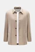 Caruso Overshirt 'Fedora' - beige mottled