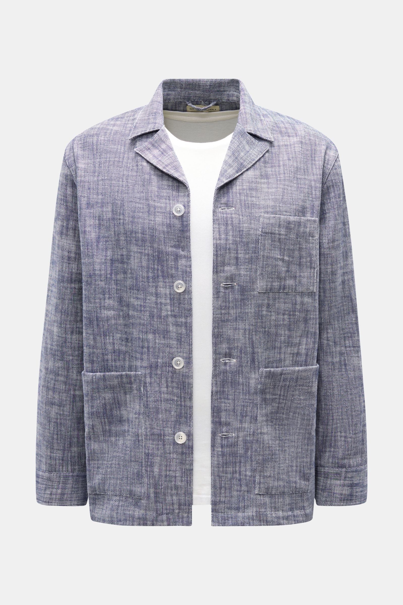 Officine Générale Overshirt 'Sheldon' - navywhite