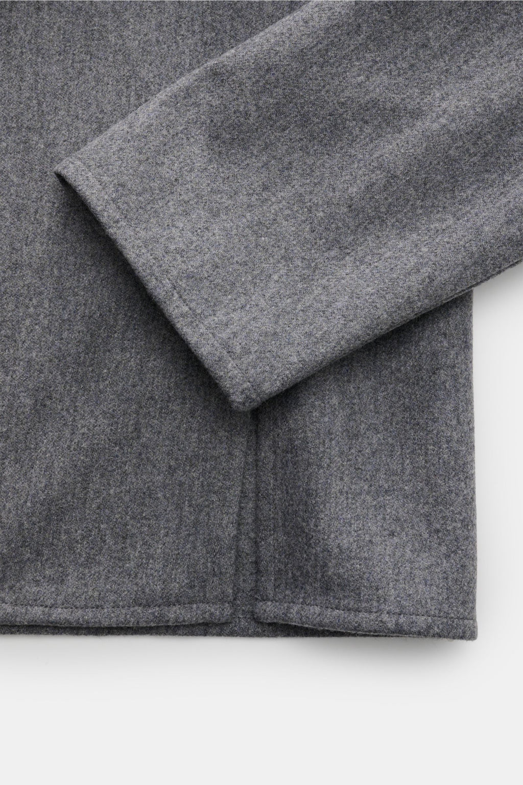Ami Paris Popover flannel shirt Kent collar - grey mottled