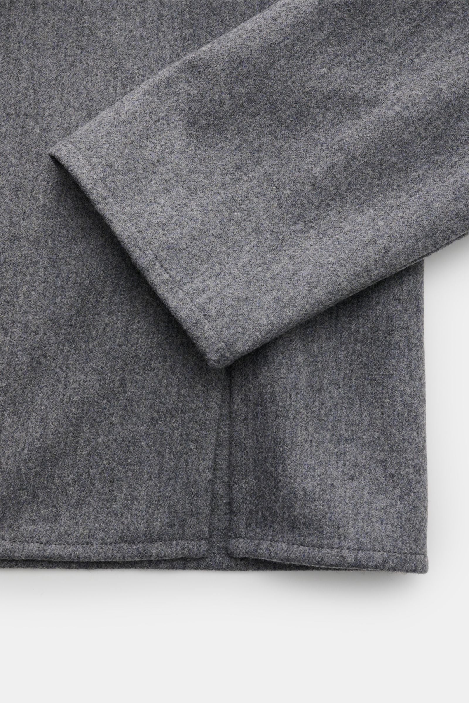 Ami Paris Popover flannel shirt Kent collar - grey mottled