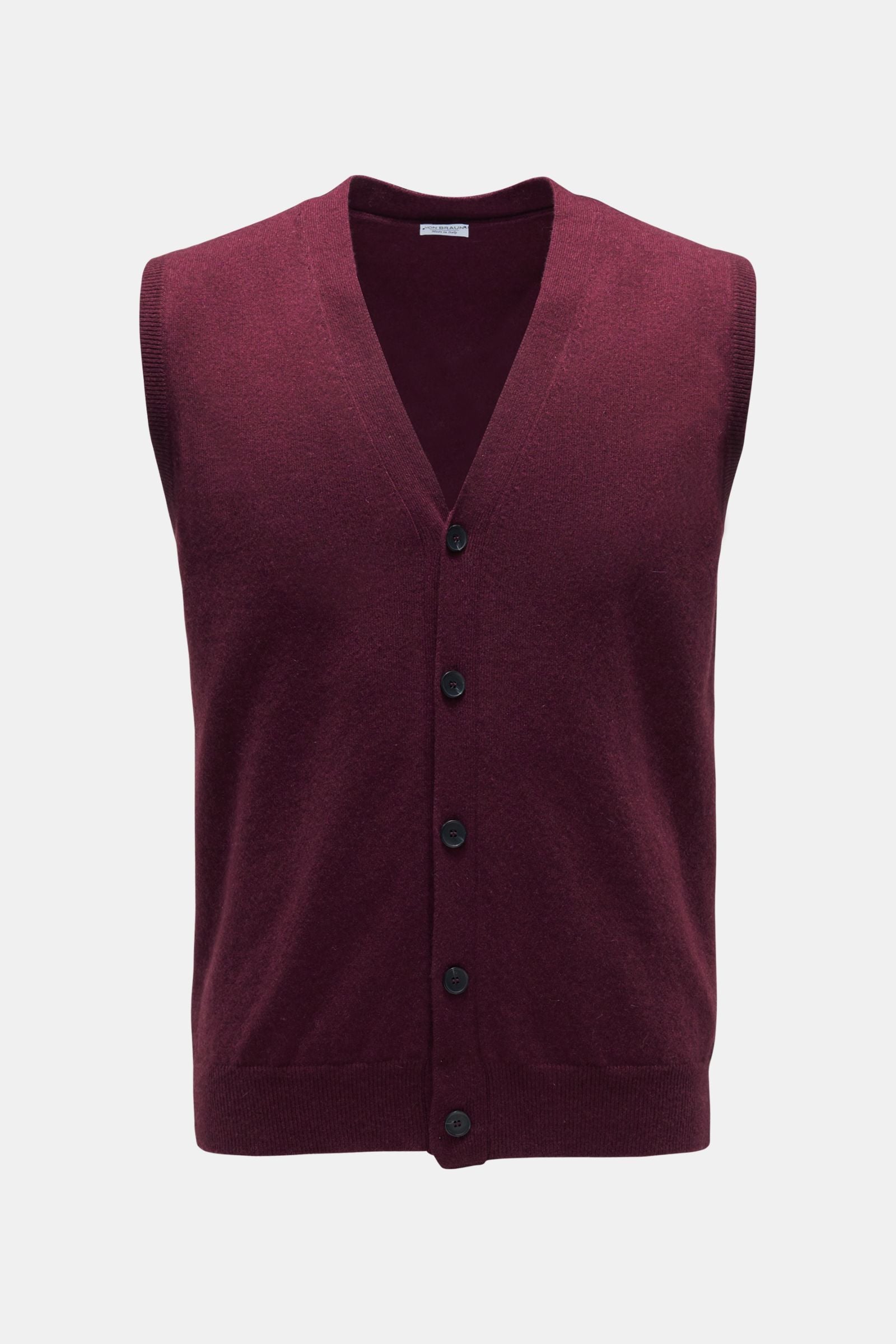 von Braun Cashmere knit waistcoat - Burgundy