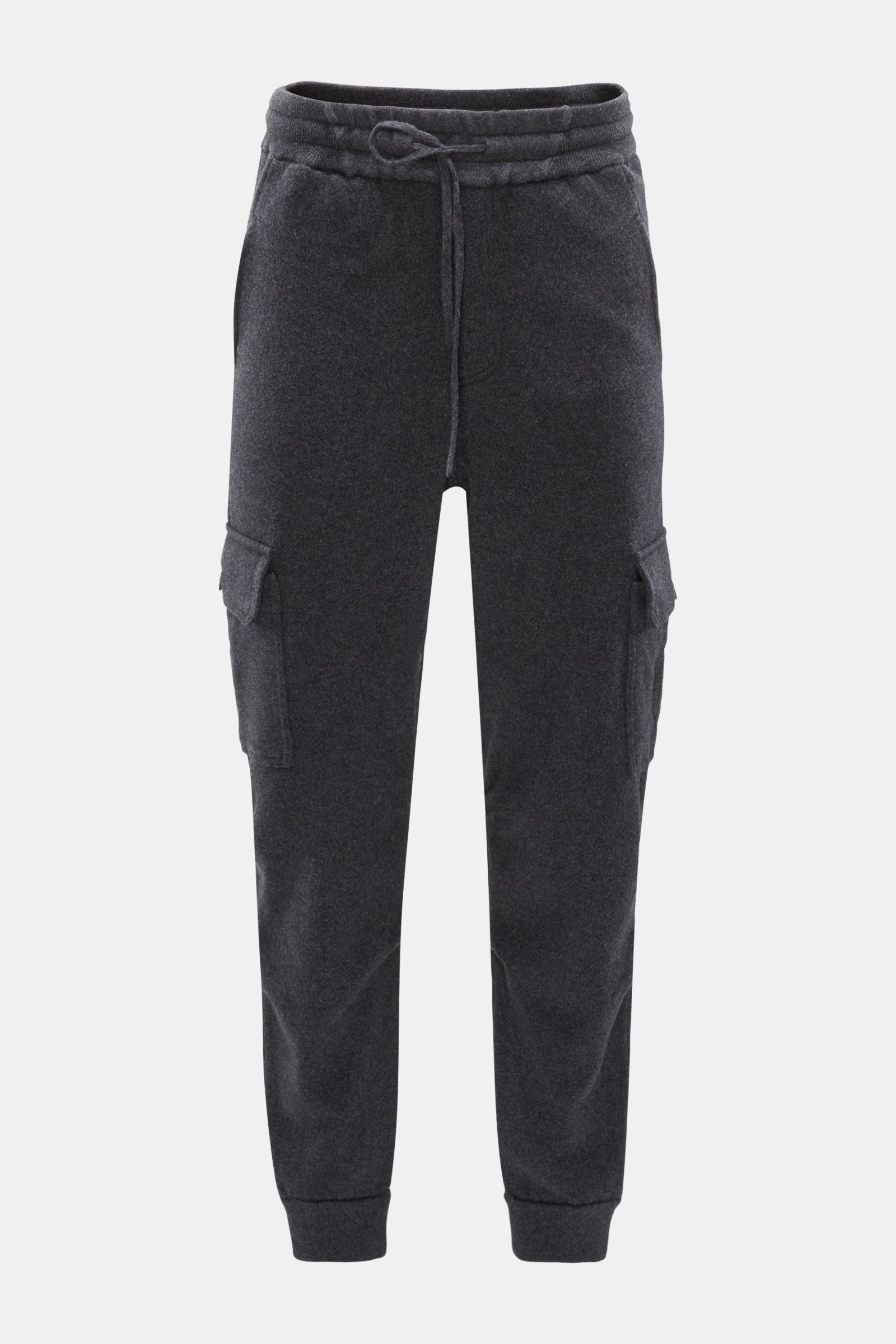 von Braun Cashmere cargo jogger pants - anthracite
