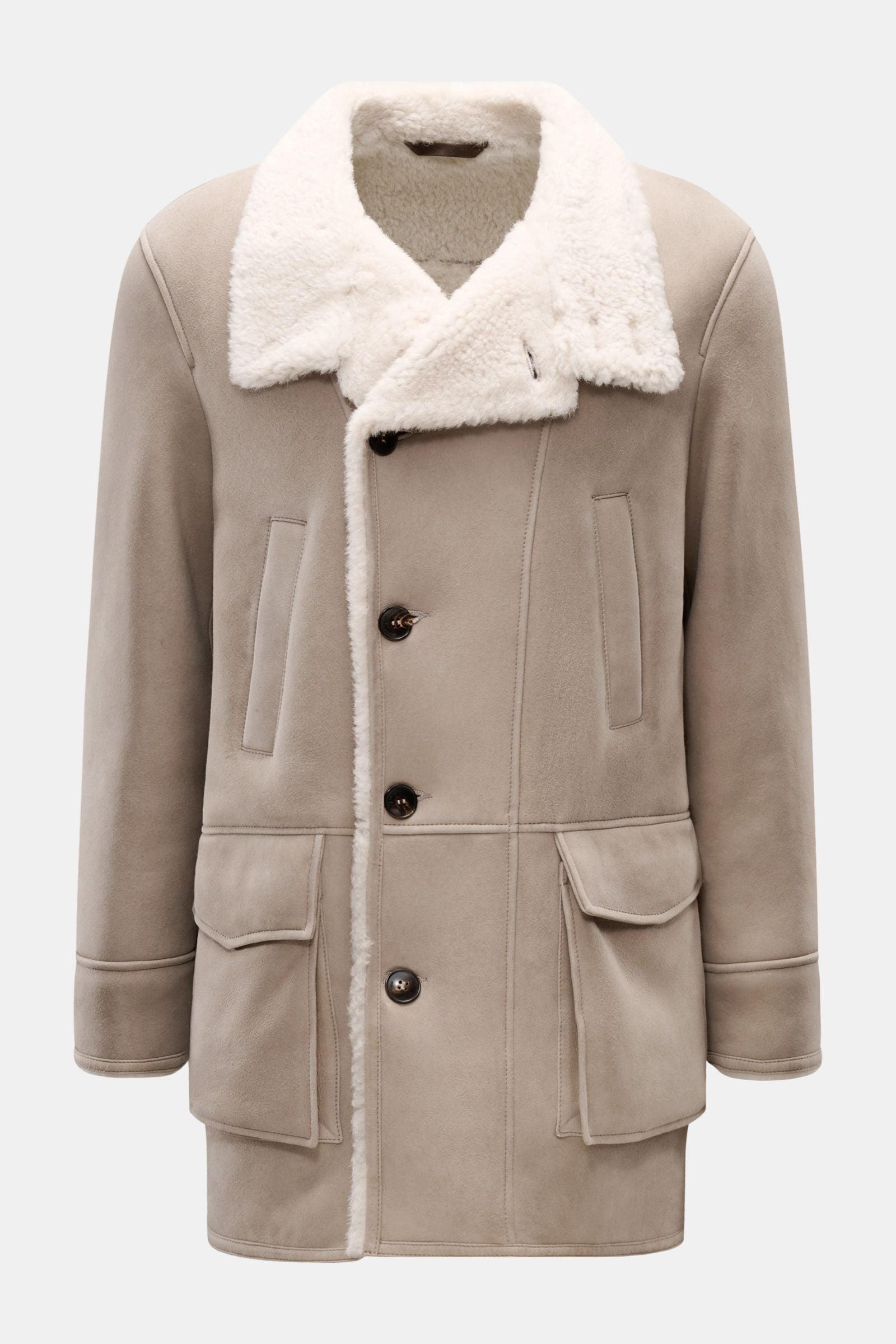 Manzoni 24 Shearling jacket - light grey