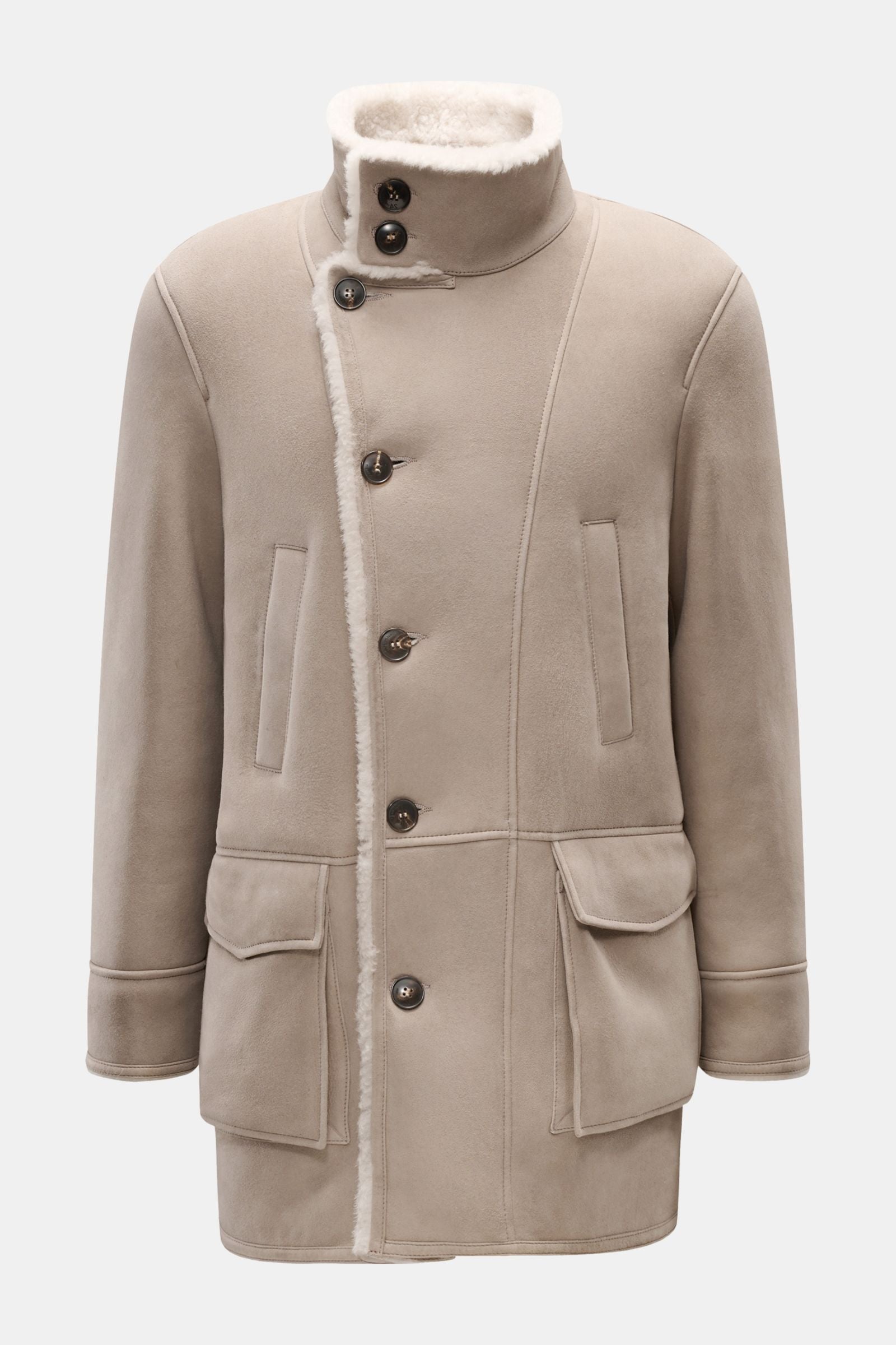 Manzoni 24 Shearling jacket - light grey
