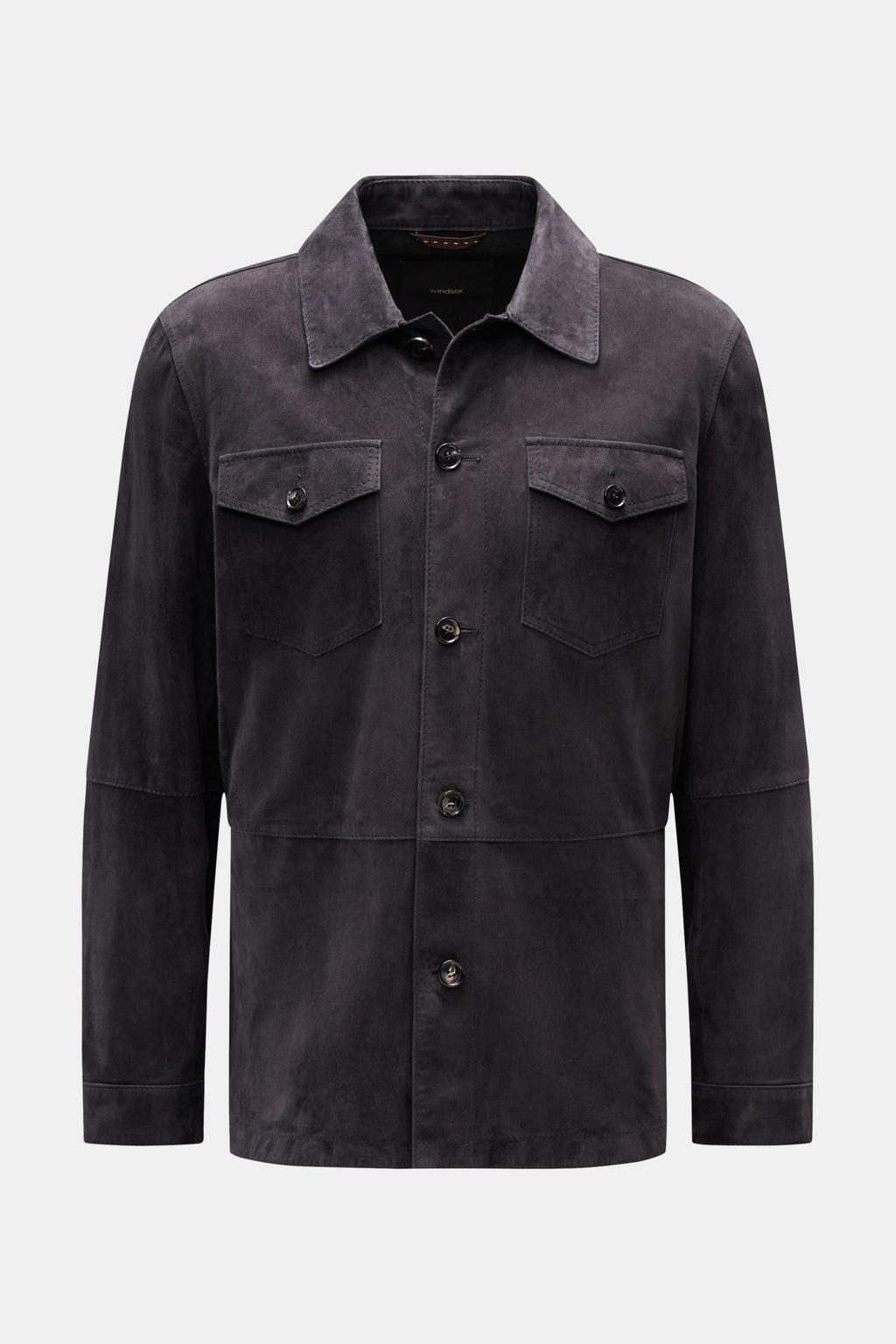 Windsor Leather overshirt 'Oleano' - navy