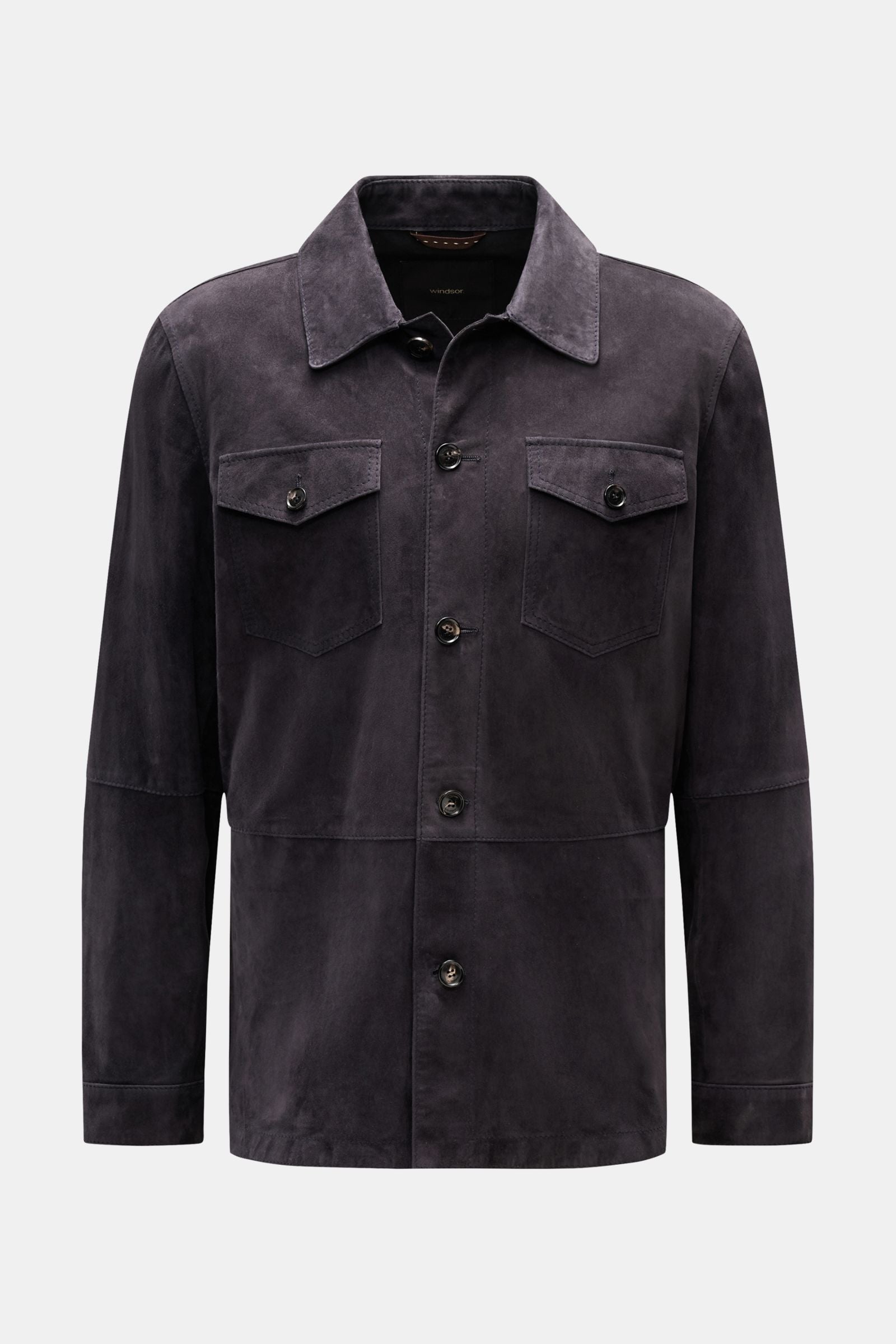 Windsor Leather overshirt 'Oleano' - navy