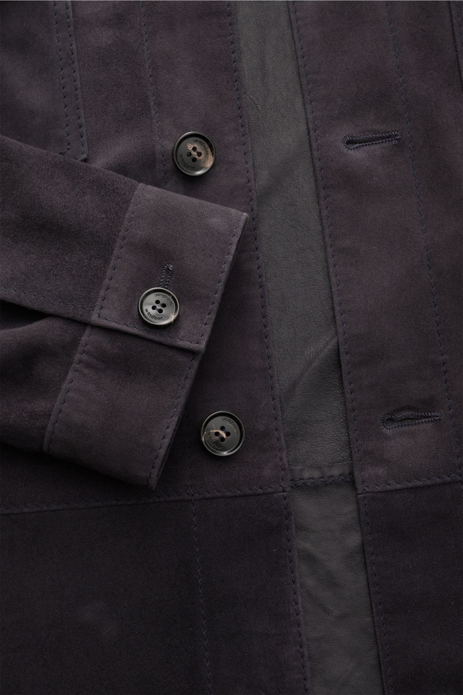 Windsor Leather overshirt 'Oleano' - navy