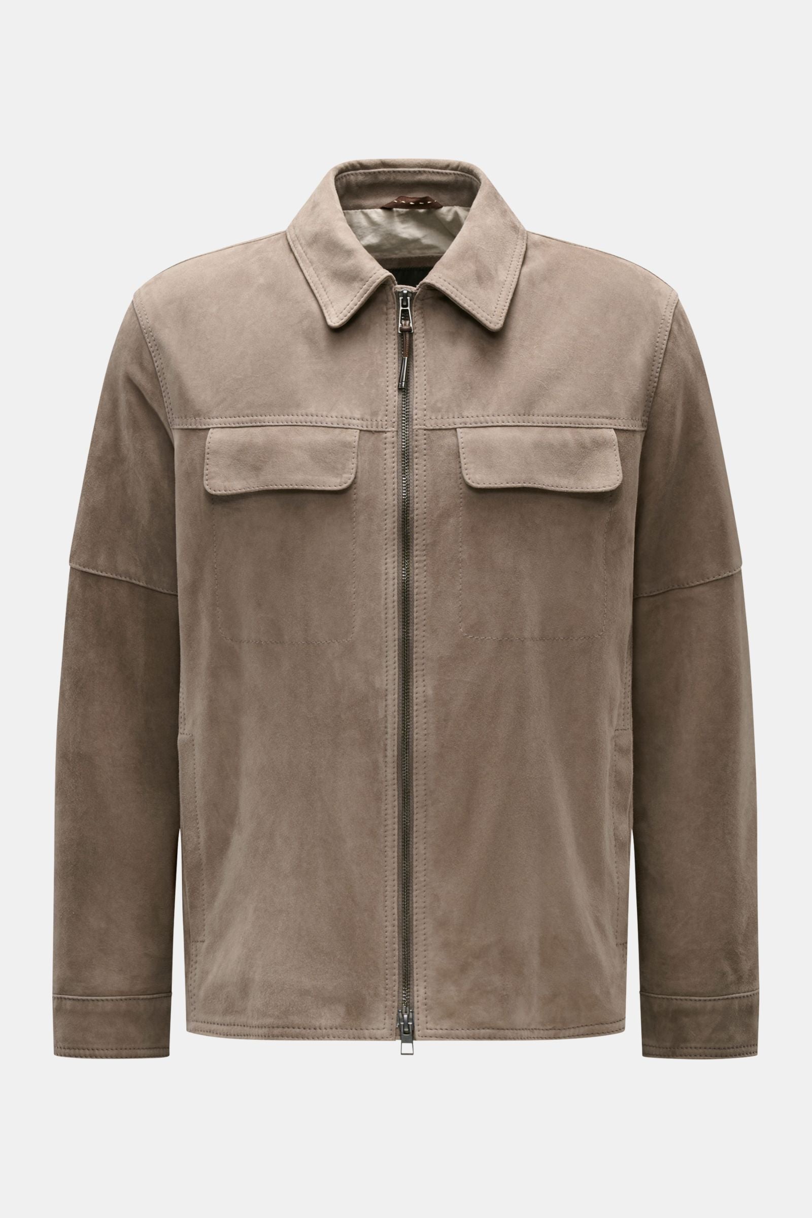 Windsor Leather jacket 'Pesaro' - taupe
