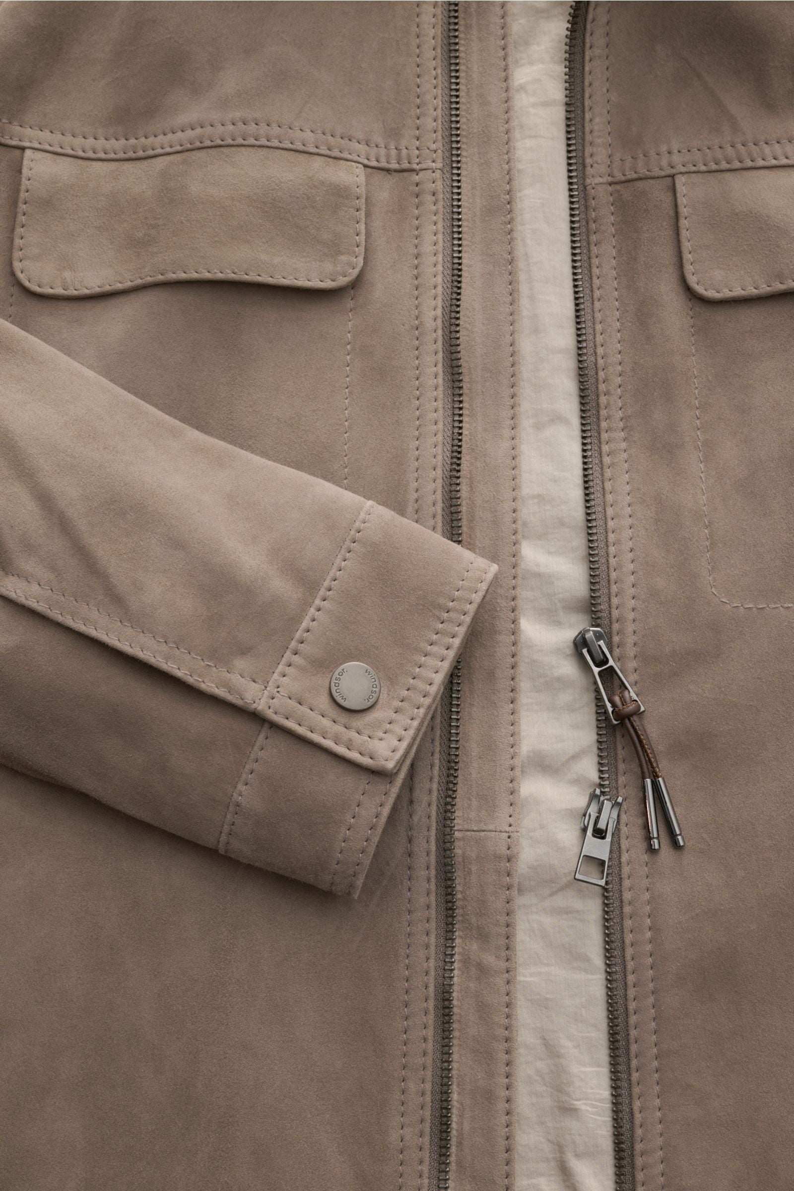 Windsor Leather jacket 'Pesaro' - taupe