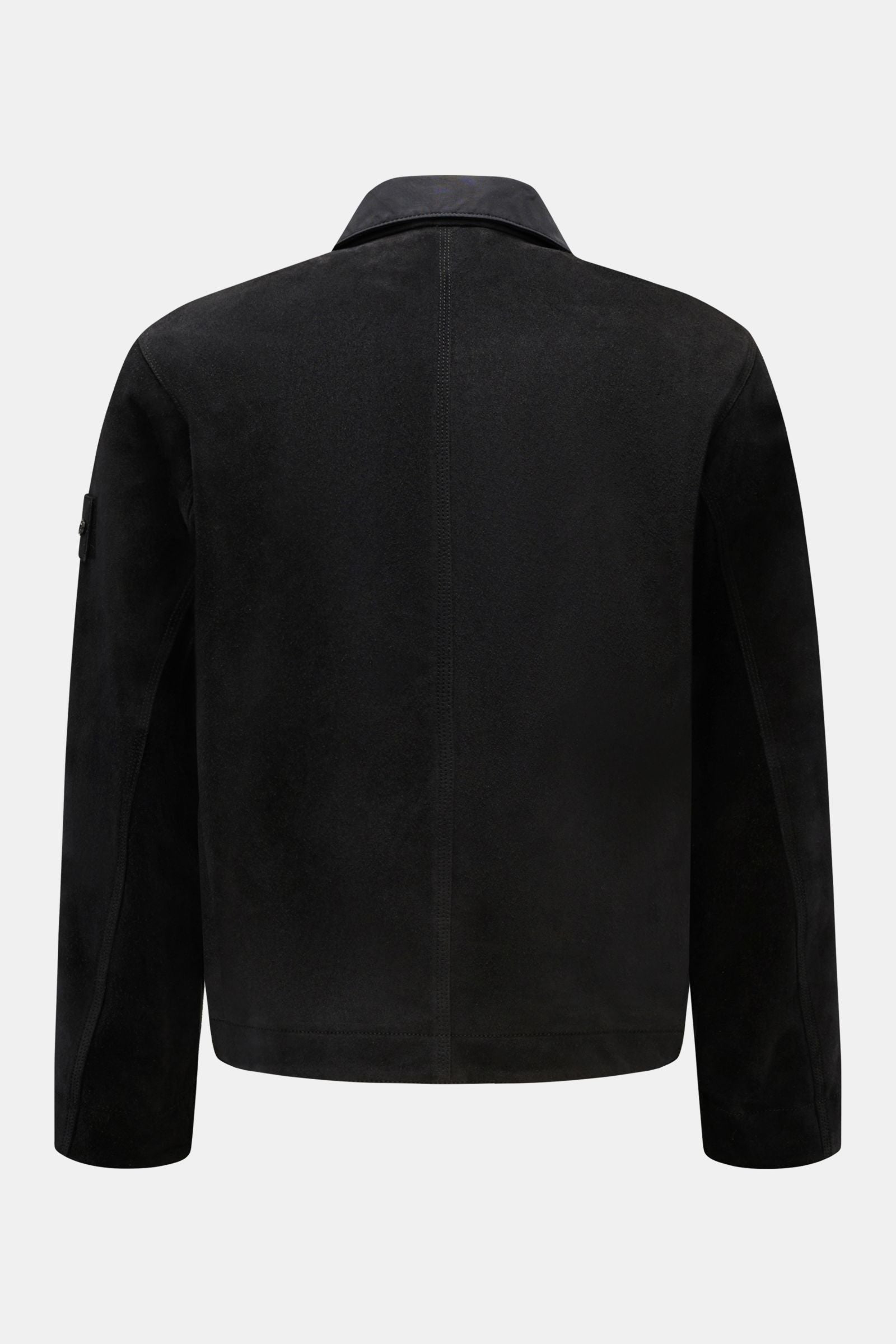 Stone Island Suede jacket 'Ghost Piece' - Black