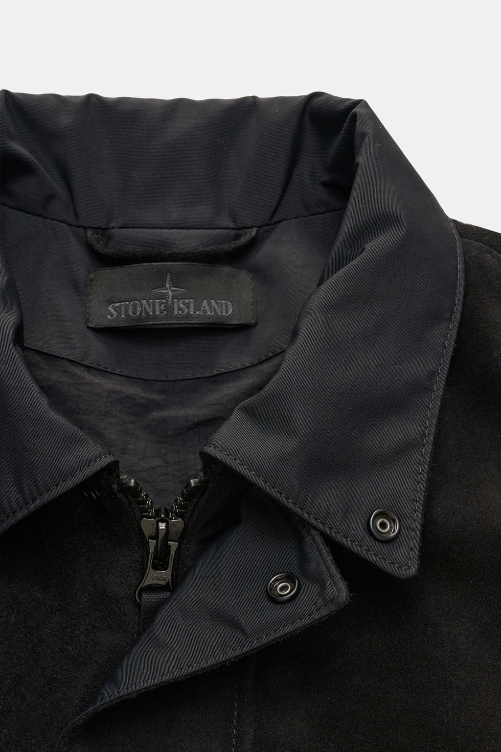 Stone Island Suede jacket 'Ghost Piece' - Black
