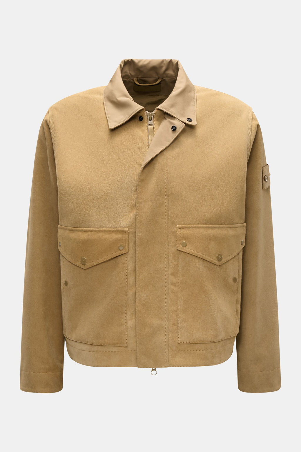 Stone Island Suede jacket 'Ghost Piece' - Light brown