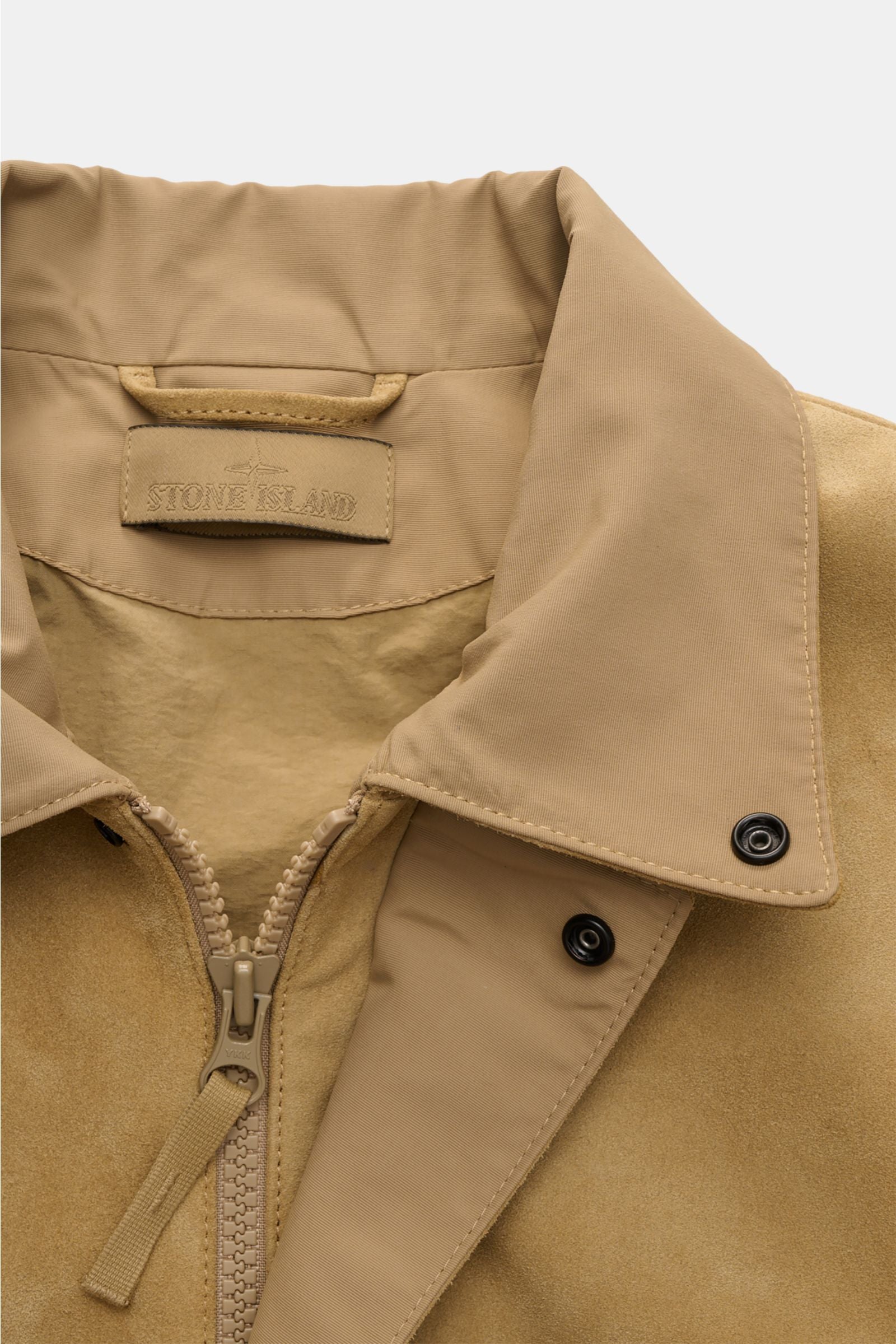 Stone Island Suede jacket 'Ghost Piece' - Light brown